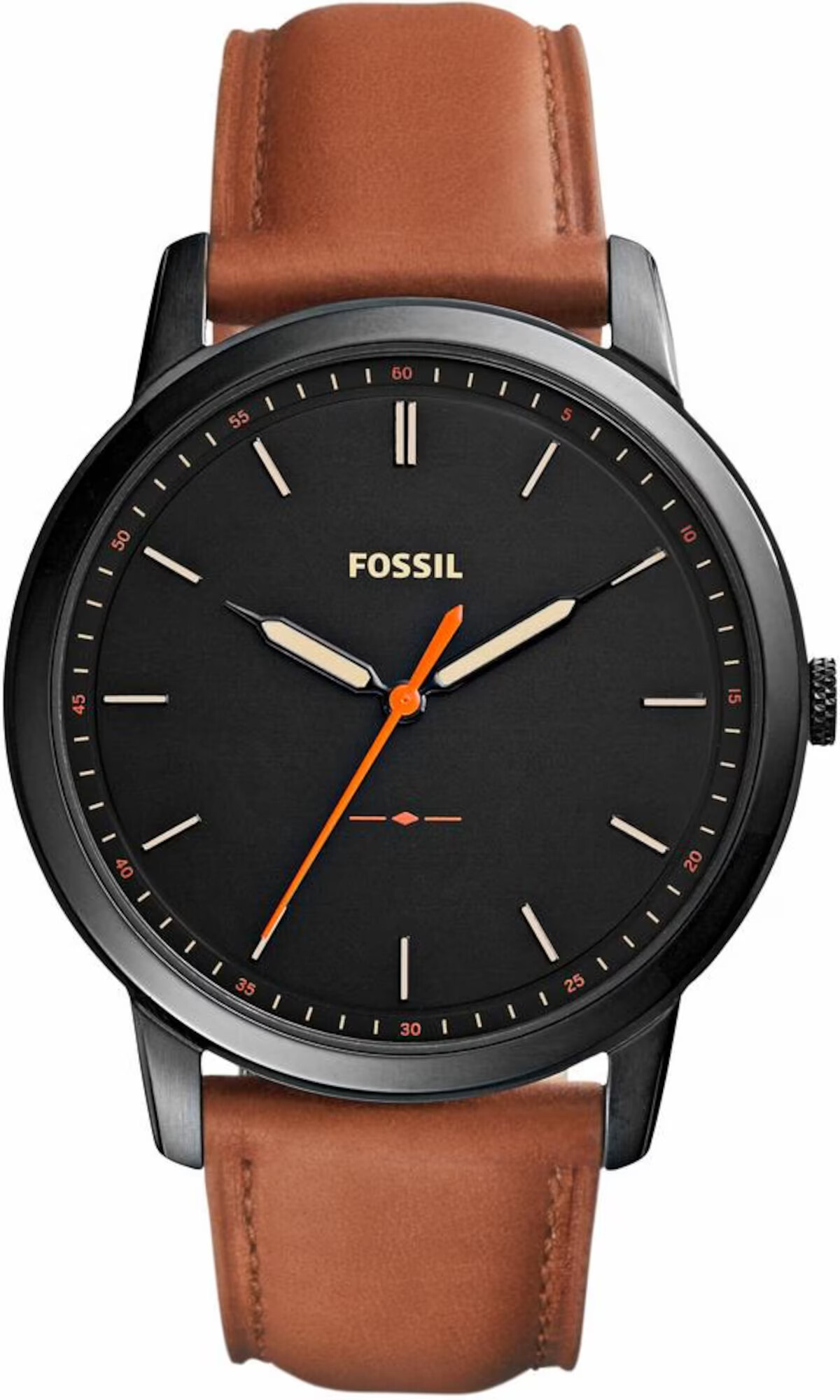 FOSSIL Αναλογικό ρολόι 'THE MINIMALIST 3H' καφέ / μαύρο - Pepit.gr