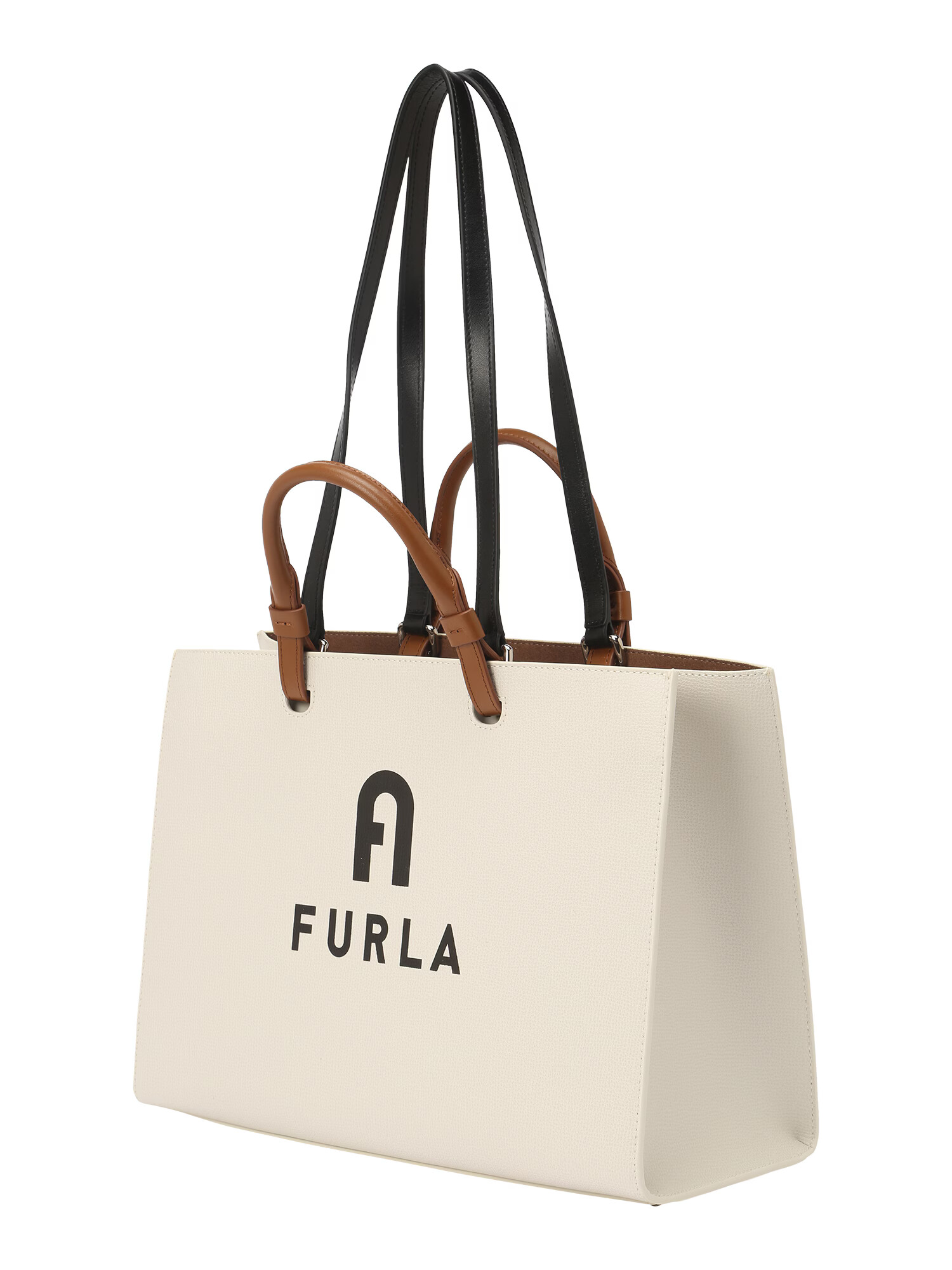 FURLA Μεγάλη τσάντα μπεζ / καραμέλα / μαύρο - Pepit.gr