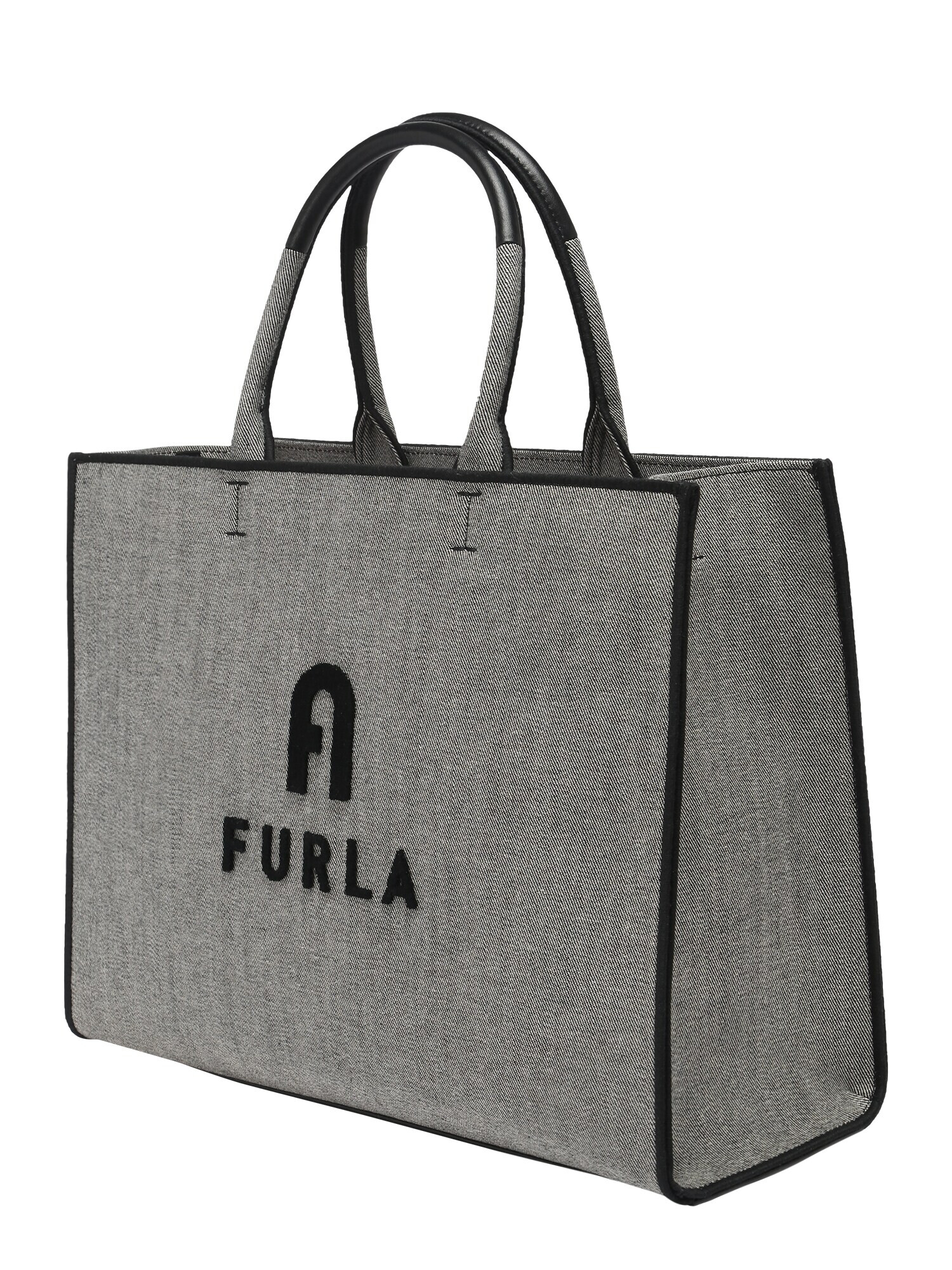 FURLA Μεγάλη τσάντα 'Opportunity' γκρι μελανζέ / μαύρο - Pepit.gr