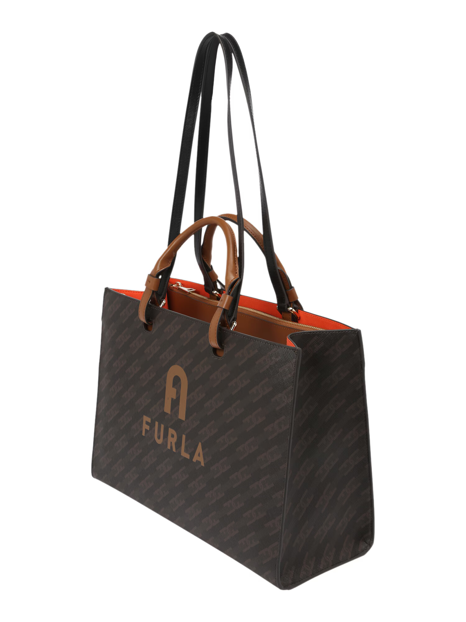 FURLA Μεγάλη τσάντα 'VARSITY' καφέ / καφέ κάστανου / σκούρο καφέ - Pepit.gr