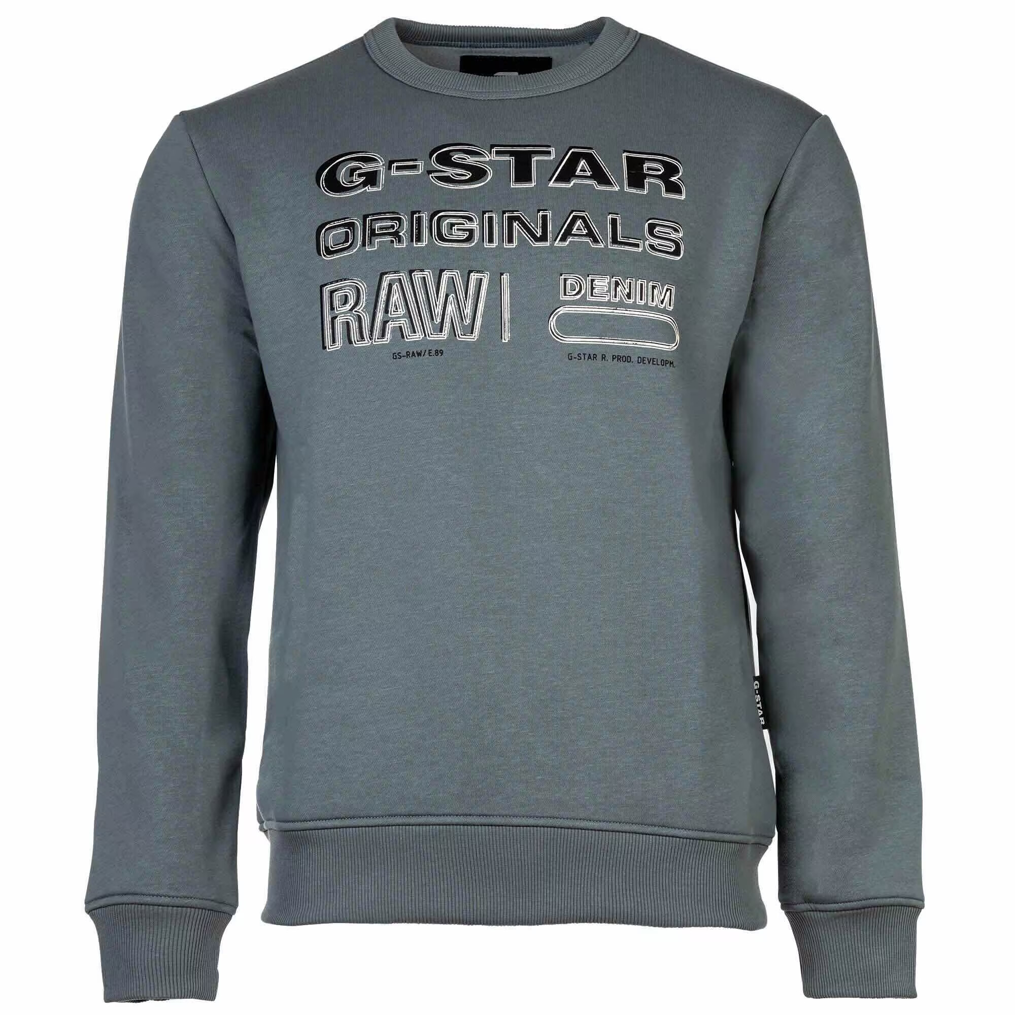 G-Star RAW Μπλούζα φούτερ γκρι / μαύρο / λευκό - Pepit.gr