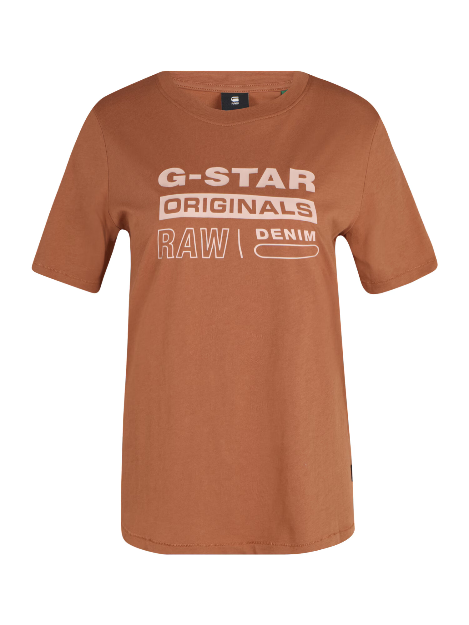 G-Star RAW Μπλουζάκι καφέ / λευκό - Pepit.gr