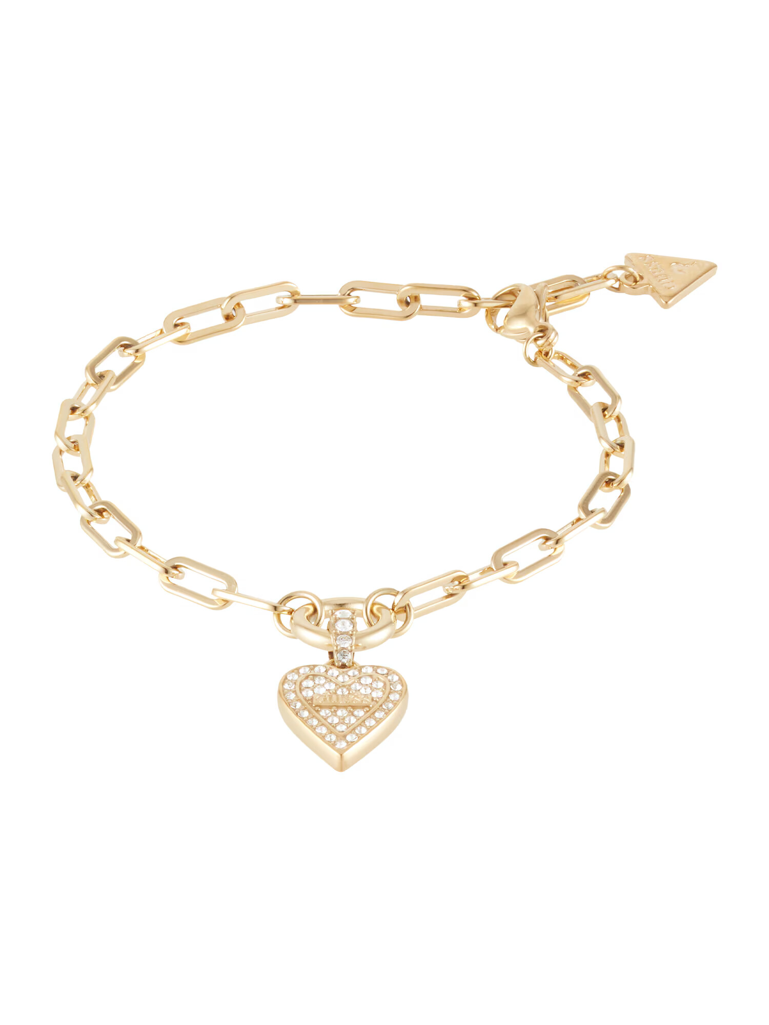 GUESS Βραχιόλι 'PAVE HEART' χρυσό / διαφανές - Pepit.gr