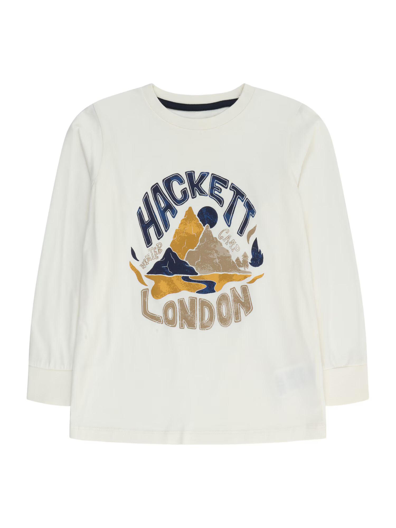 Hackett London Μπλουζάκι μπλε / ανοικτό καφέ / πορτοκαλί / λευκό - Pepit.gr