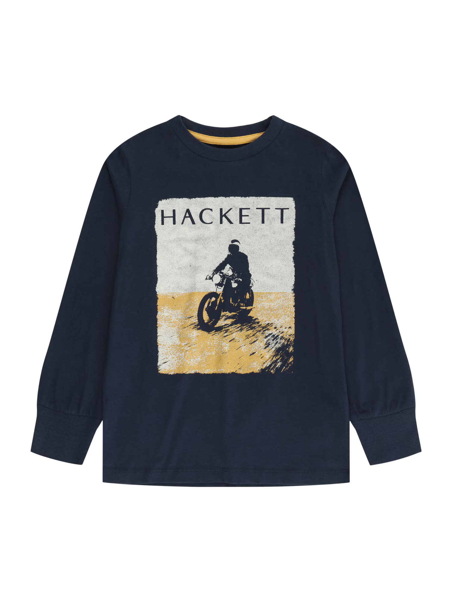 Hackett London Μπλουζάκι ναυτικό μπλε / μουσταρδί / λευκό - Pepit.gr