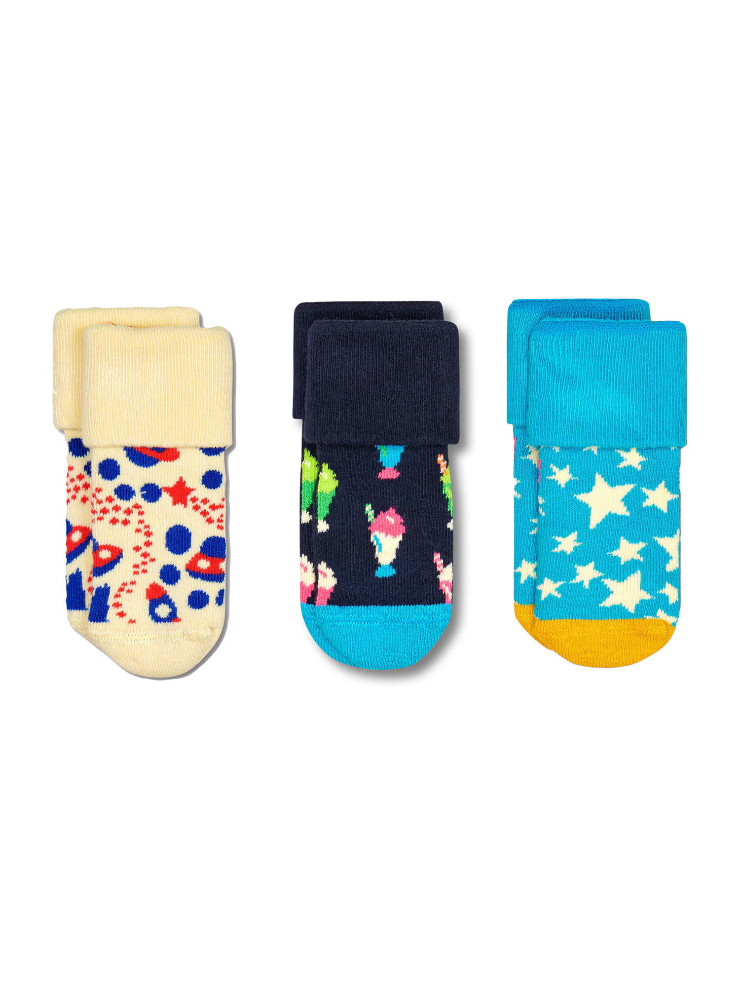 Happy Socks Κάλτσες 'Fun Times' ναυτικό μπλε / μπλε ουρανού / ανοικτό κίτρινο / κόκκινο - Pepit.gr