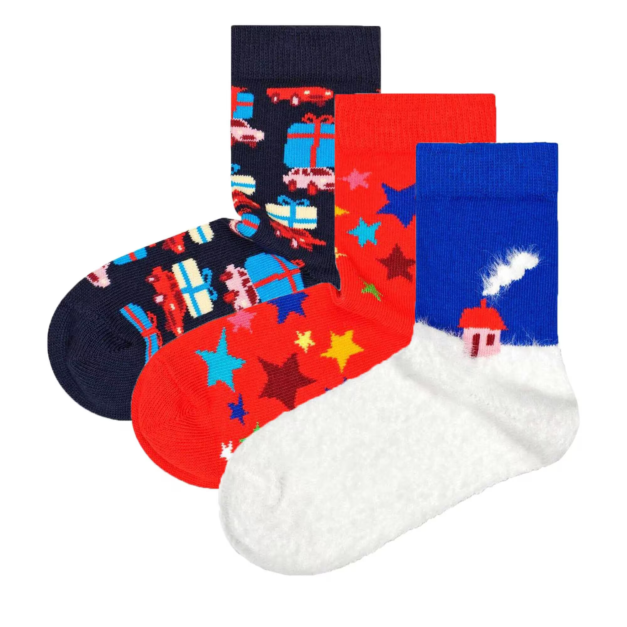 Happy Socks Κάλτσες μπλε / κίτρινο / πράσινο / κόκκινο / λευκό - Pepit.gr