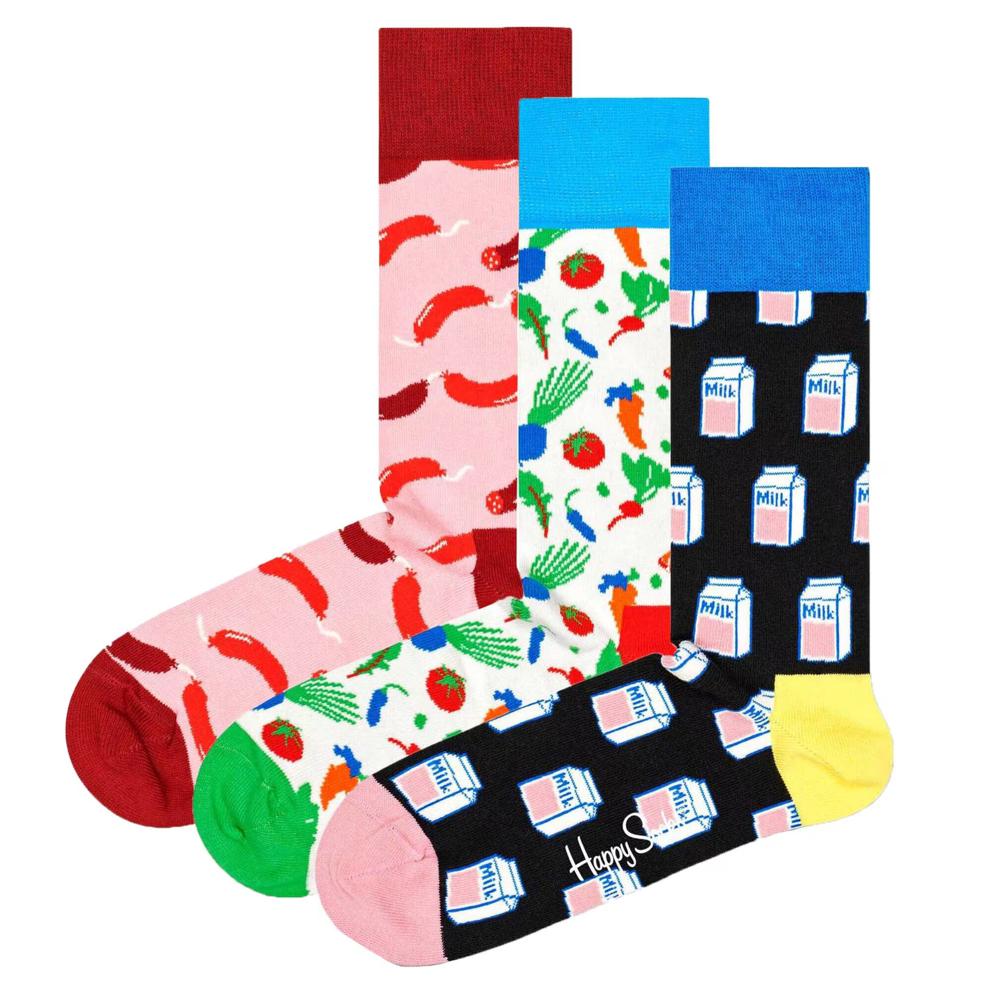 Happy Socks Κάλτσες ναυτικό μπλε / πράσινο / ρόδινο / λευκό - Pepit.gr