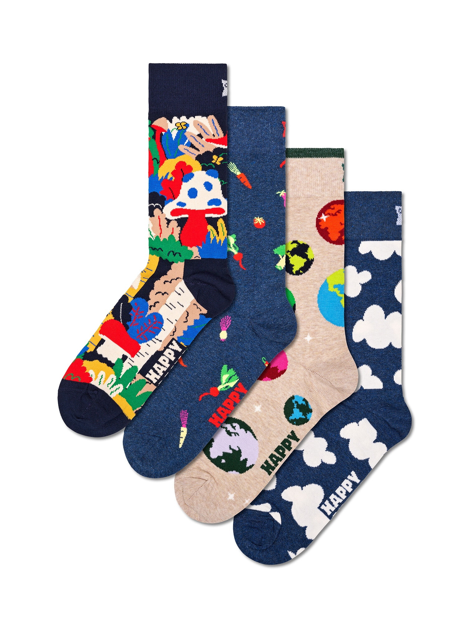 Happy Socks Κάλτσες 'Wild And Free' μπεζ / ναυτικό μπλε / κίτρινο / κόκκινο - Pepit.gr