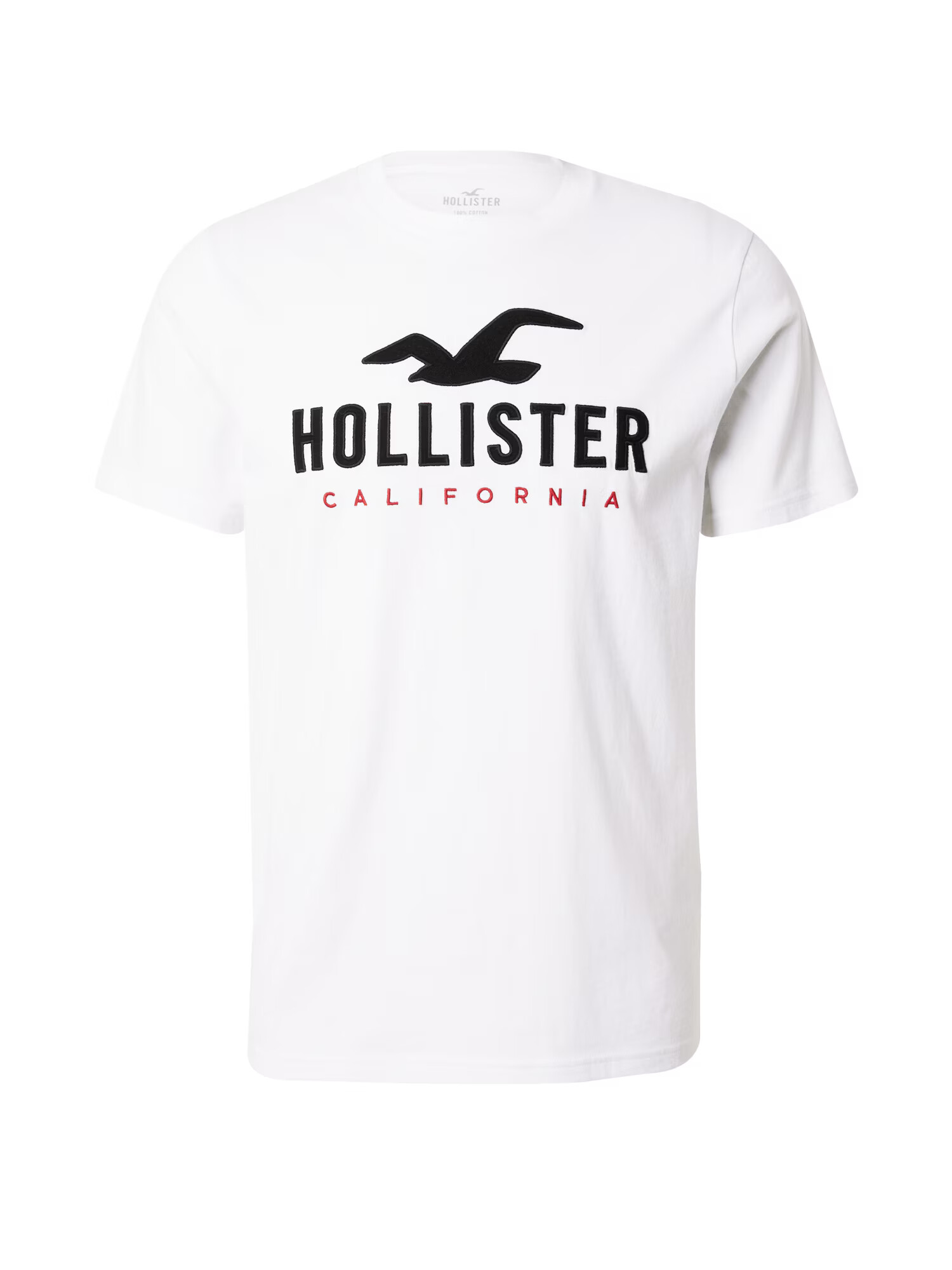 HOLLISTER Μπλουζάκι αιματί / μαύρο / λευκό - Pepit.gr