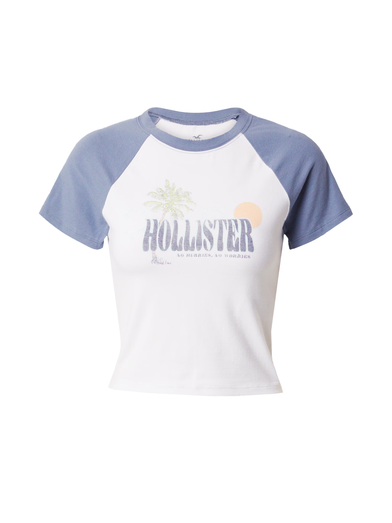 HOLLISTER Μπλουζάκι ανοικτό πράσινο / λεβάντα / ροδακινί / λευκό - Pepit.gr