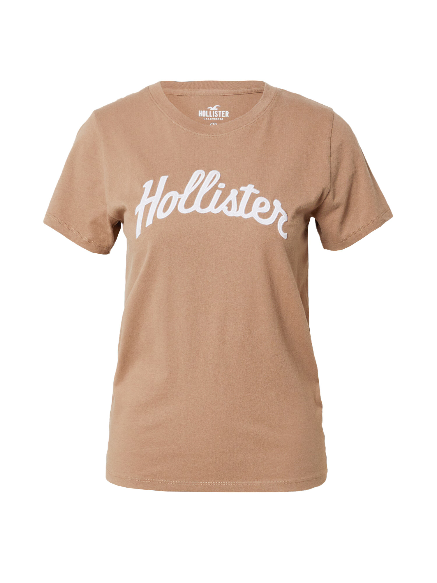 HOLLISTER Μπλουζάκι καφέ / offwhite - Pepit.gr