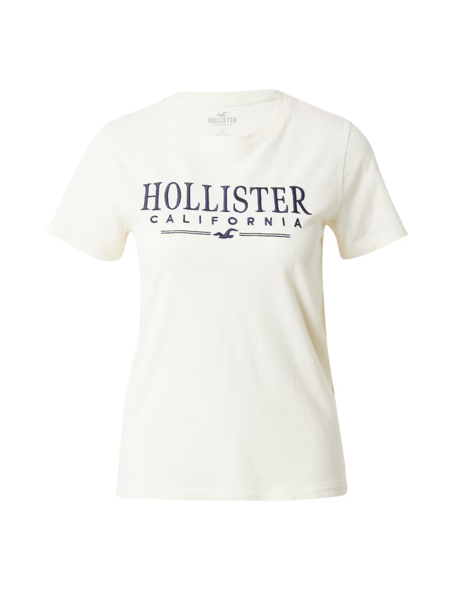 HOLLISTER Μπλουζάκι μπεζ / μπλε μαρέν - Pepit.gr