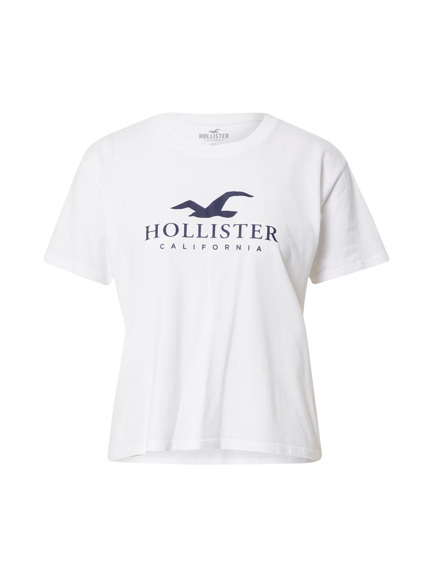 HOLLISTER Μπλουζάκι μπλε μαρέν / λευκό - Pepit.gr