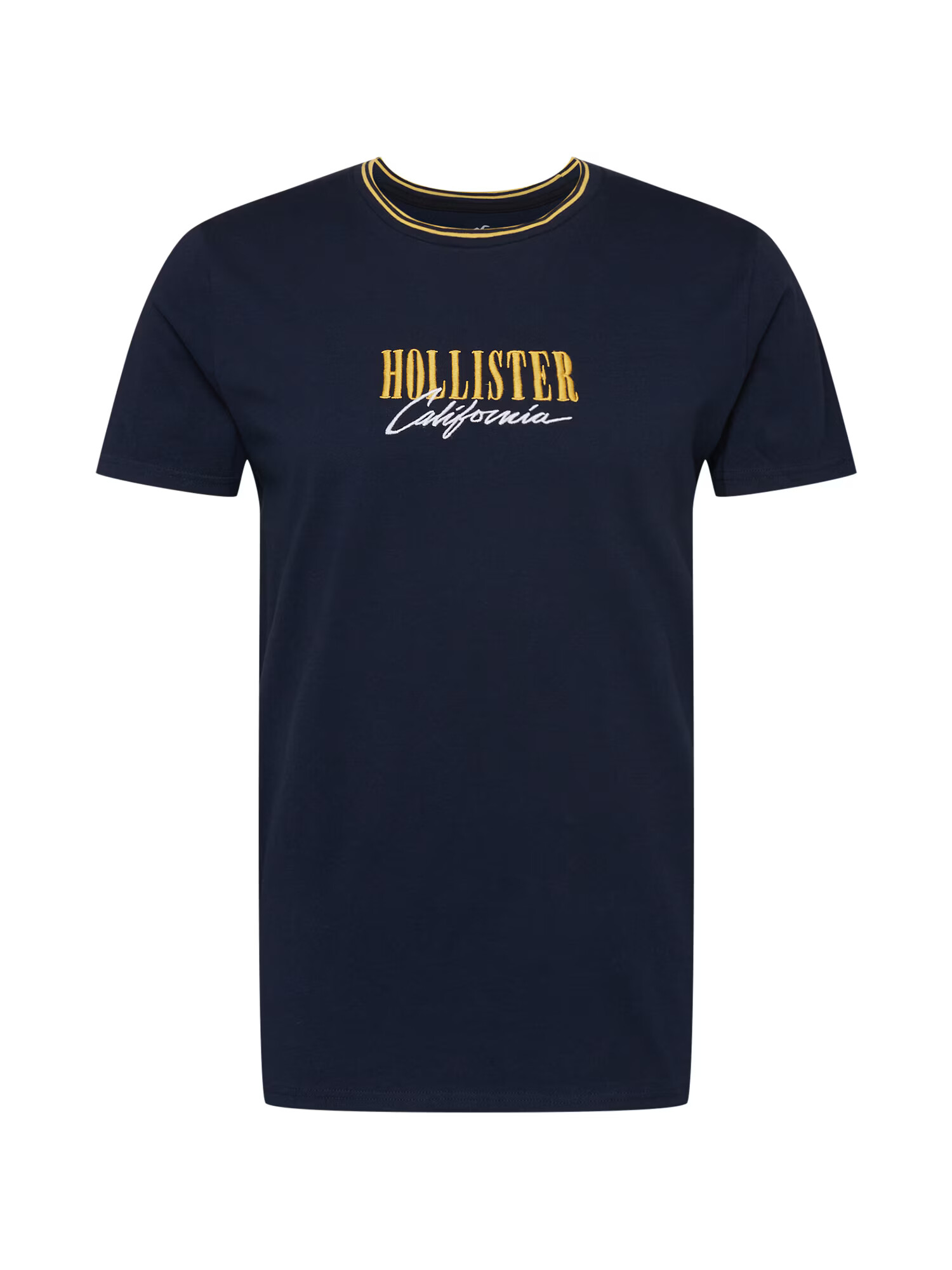 HOLLISTER Μπλουζάκι 'VARSITY MAR' μπλε νύχτας / χρυσοκίτρινο / λευκό - Pepit.gr