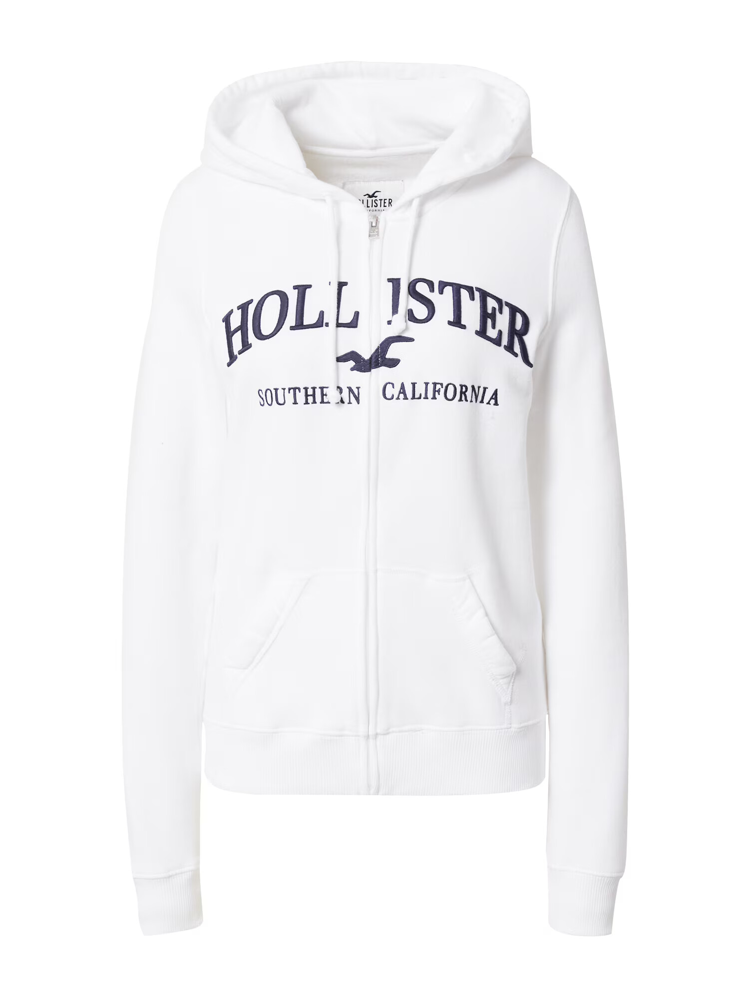 HOLLISTER Ζακέτα φούτερ 'EMEA' ναυτικό μπλε / λευκό - Pepit.gr