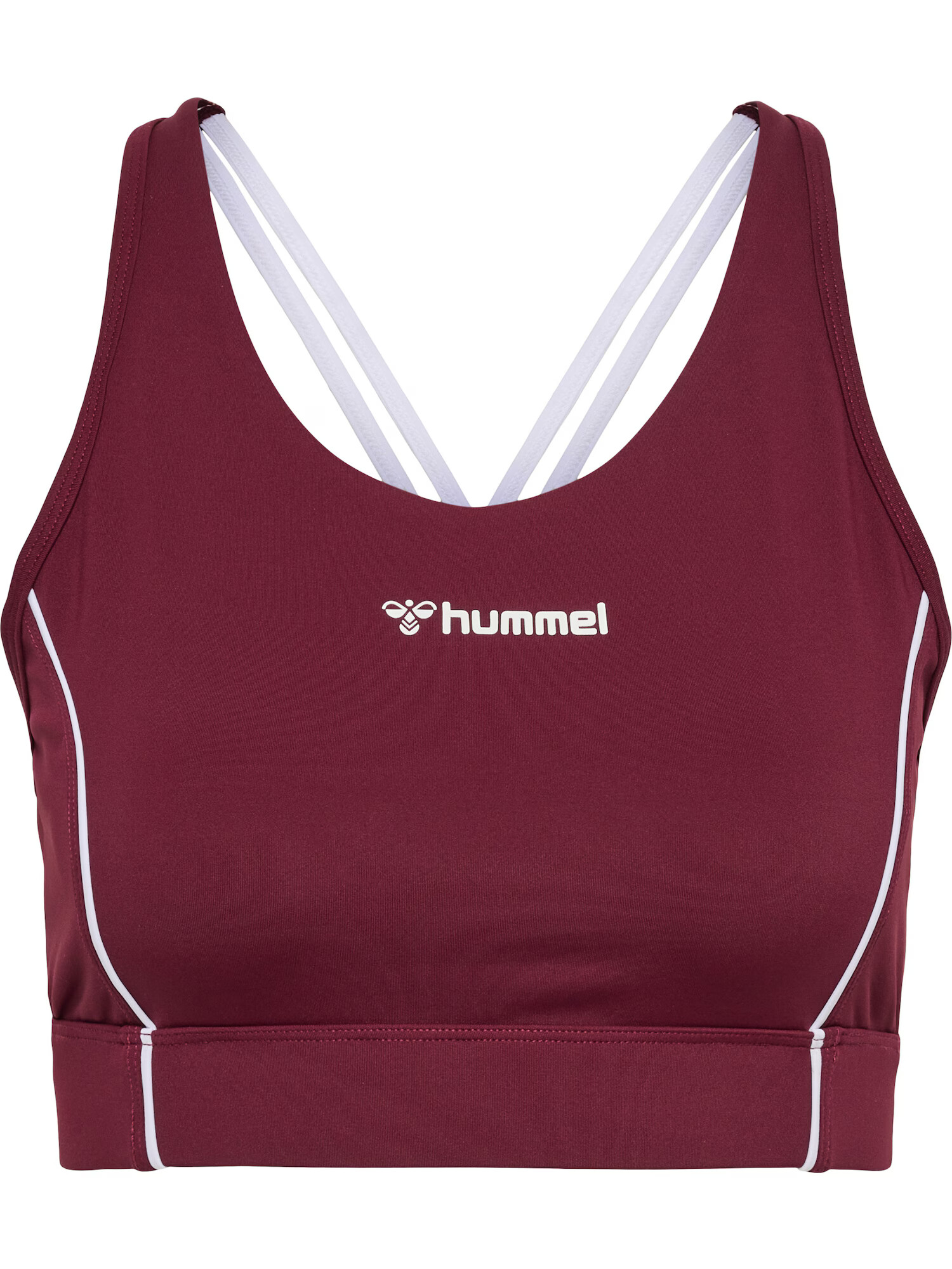 Hummel Αθλητικό σουτιέν μούρο / λευκό - Pepit.gr