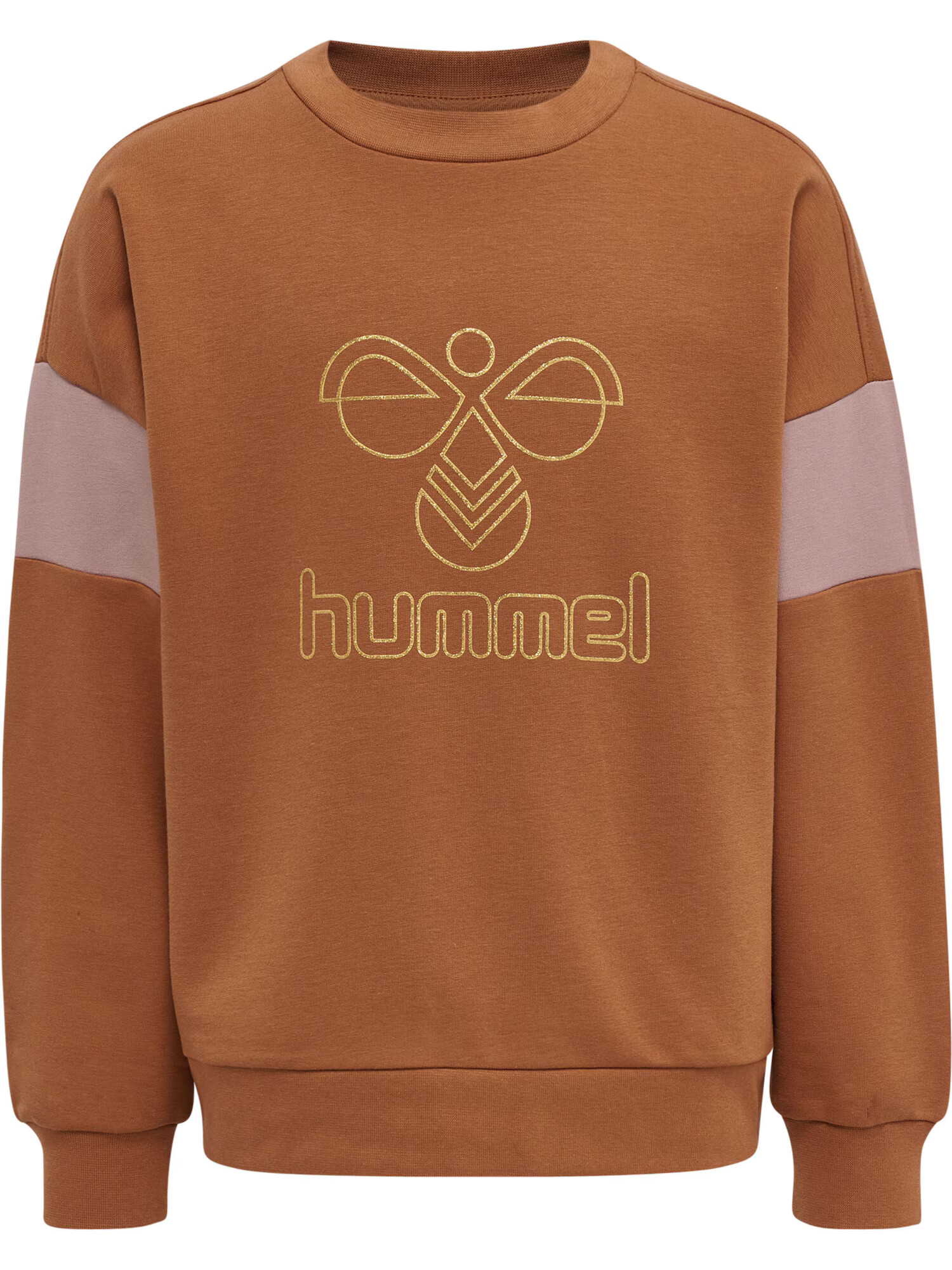 Hummel Μπλούζα φούτερ ανοικτό καφέ / λιλά παστέλ - Pepit.gr