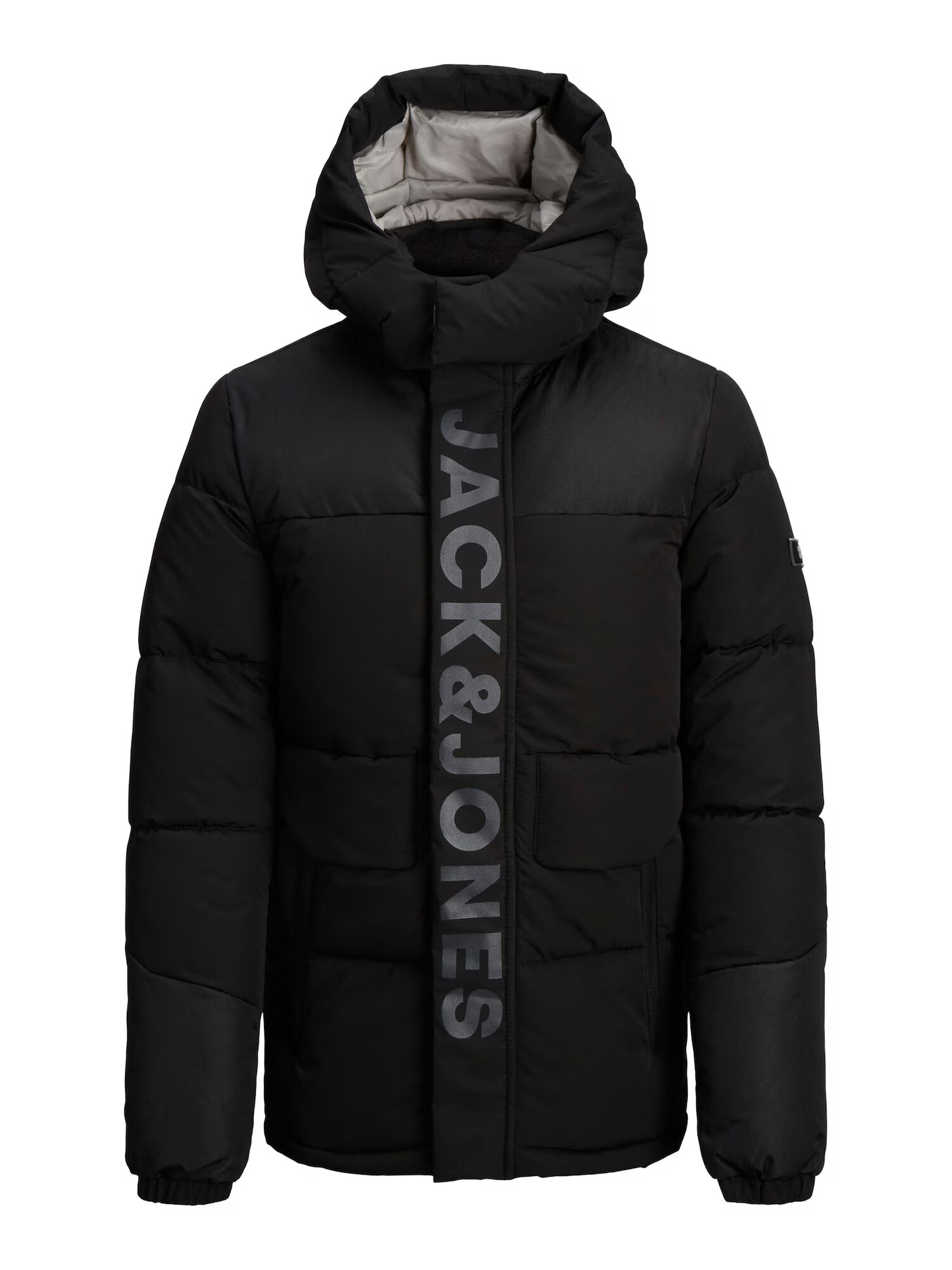 Jack & Jones Junior Χειμερινό μπουφάν 'Pace' γκρι / μαύρο - Pepit.gr