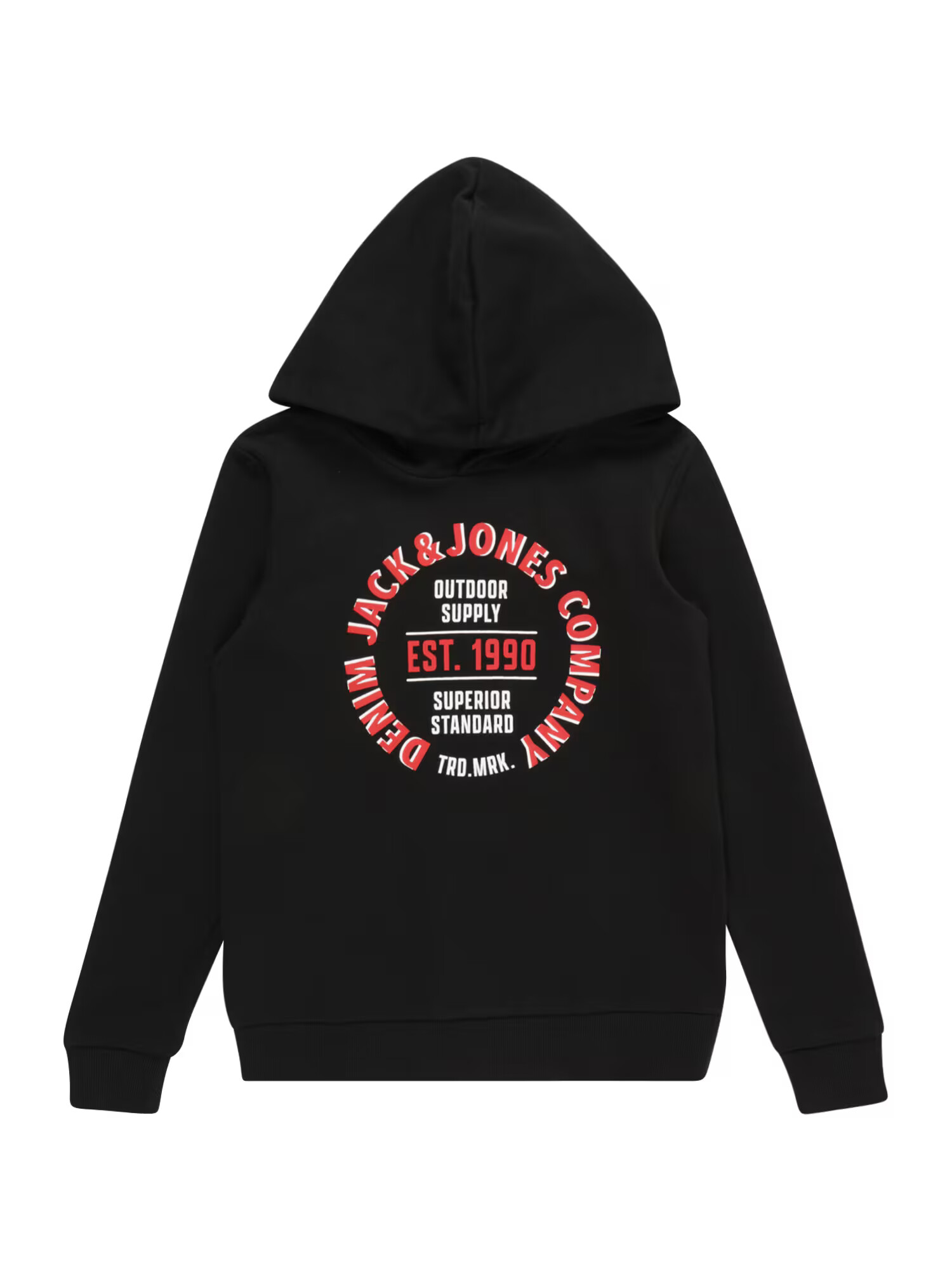 Jack & Jones Junior Μπλούζα φούτερ 'ANDY' κόκκινο / μαύρο / λευκό - Pepit.gr