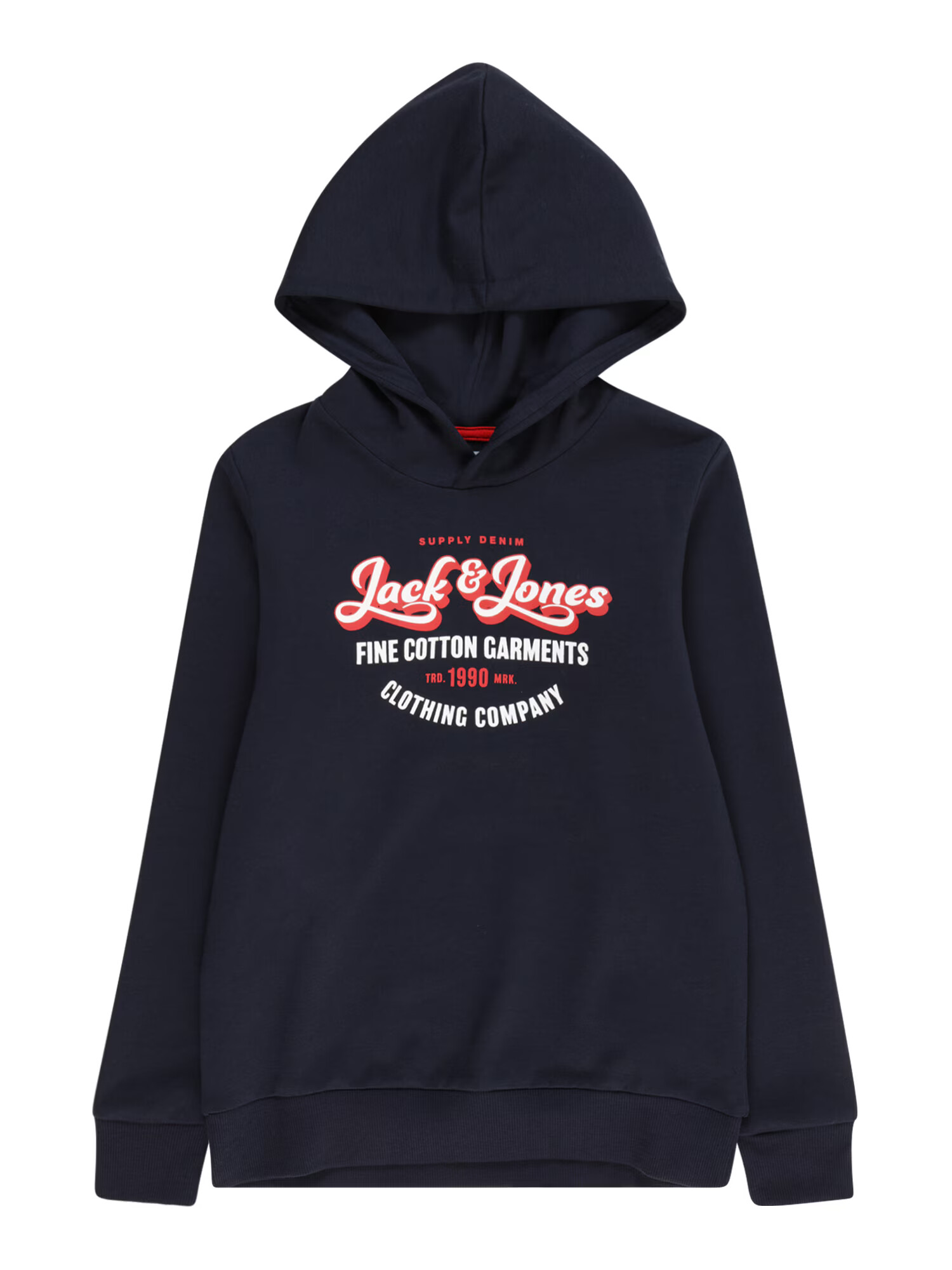 Jack & Jones Junior Μπλούζα φούτερ 'Andy' μπλε νύχτας / κόκκινο / λευκό - Pepit.gr