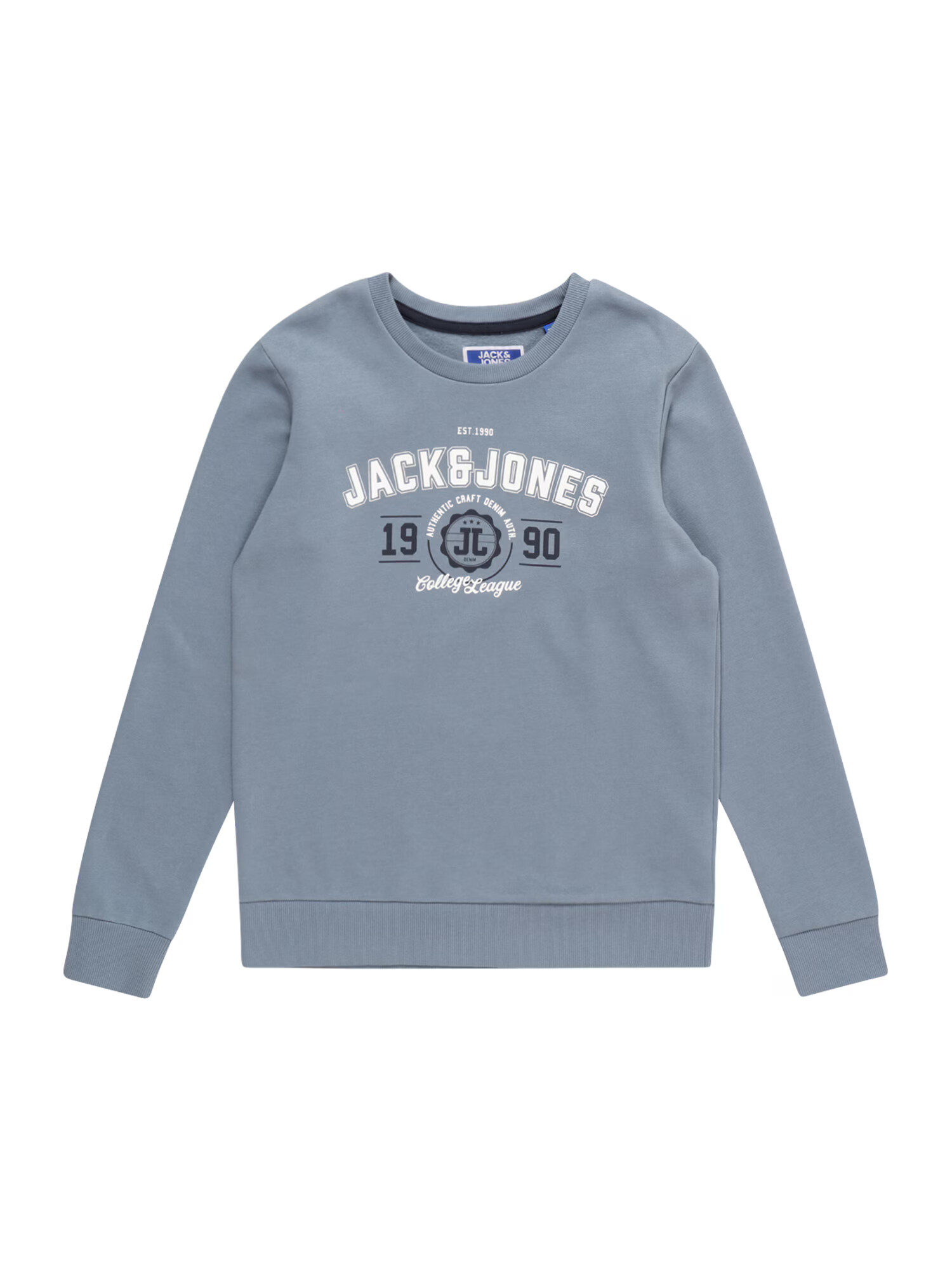 Jack & Jones Junior Μπλούζα φούτερ 'Andy ' μπλε περιστεριού / μαύρο / λευκό - Pepit.gr