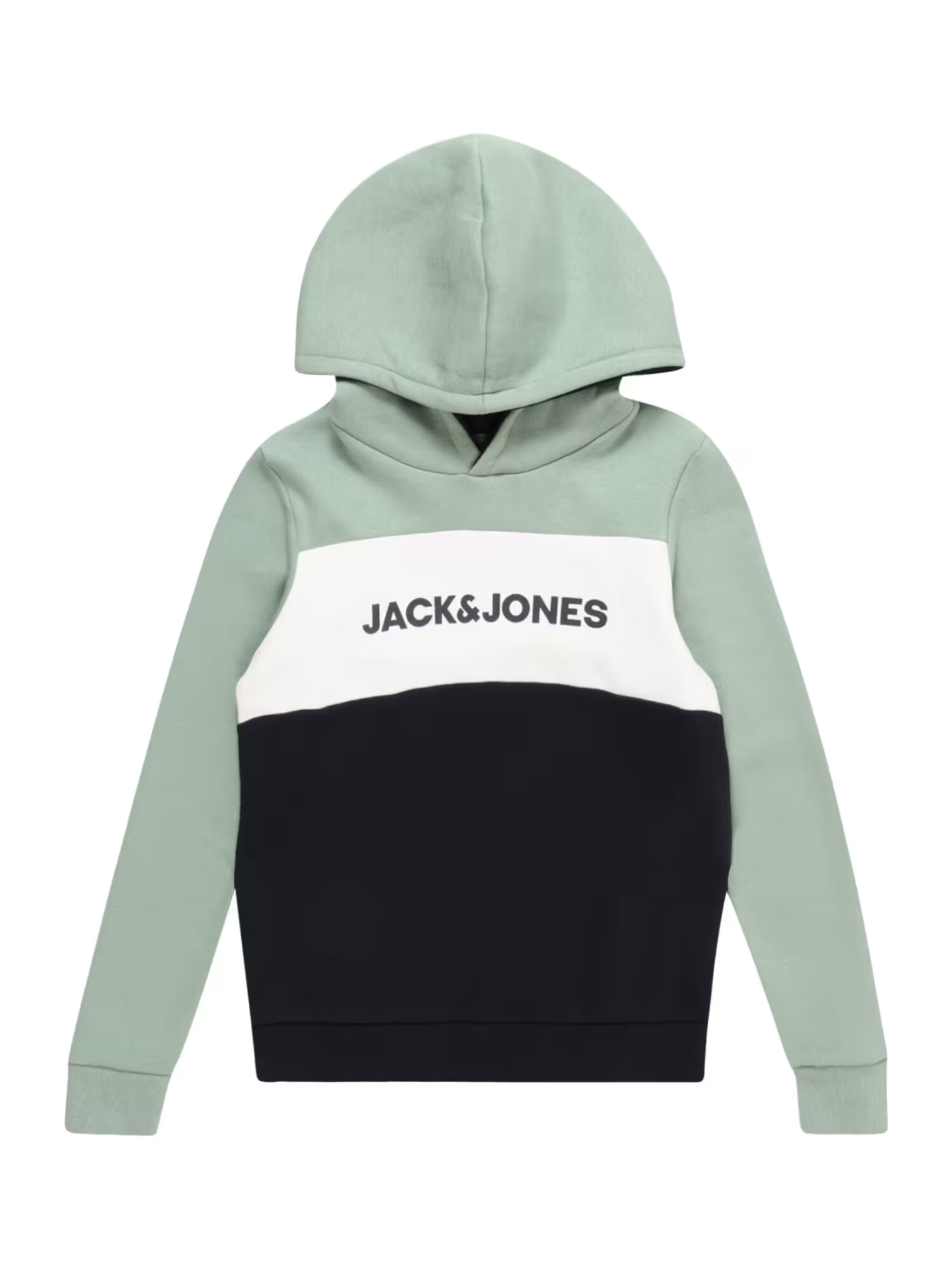 Jack & Jones Junior Μπλούζα φούτερ ανοικτό πράσινο / μαύρο / λευκό - Pepit.gr