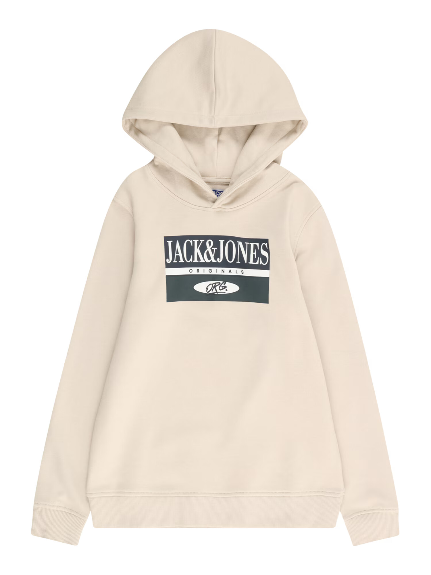 Jack & Jones Junior Μπλούζα φούτερ 'ARTHUR' μπεζ / μαύρο / λευκό - Pepit.gr