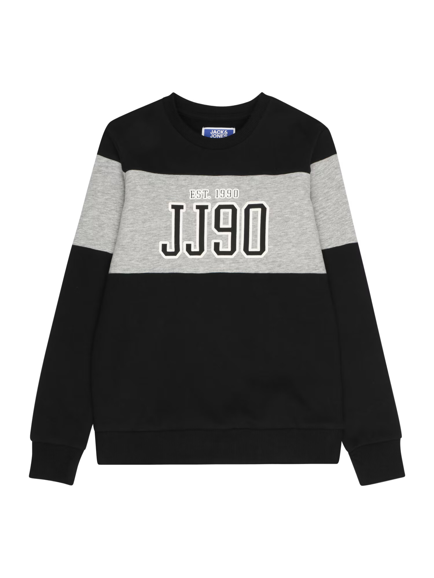 Jack & Jones Junior Μπλούζα φούτερ 'Cebm' γκρι μελανζέ / μαύρο - Pepit.gr