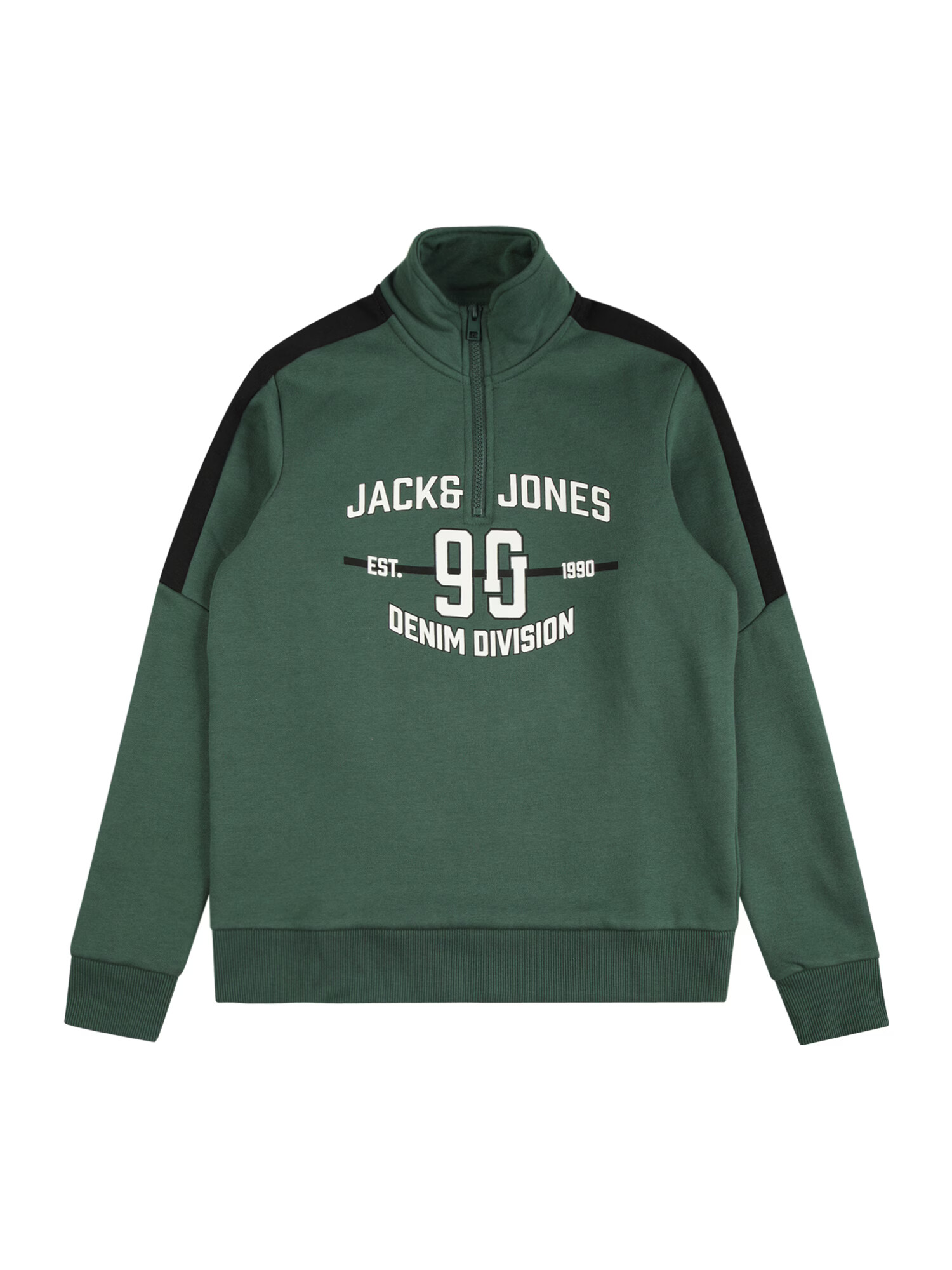 Jack & Jones Junior Μπλούζα φούτερ 'DIVISION' σκούρο πράσινο / μαύρο / λευκό - Pepit.gr