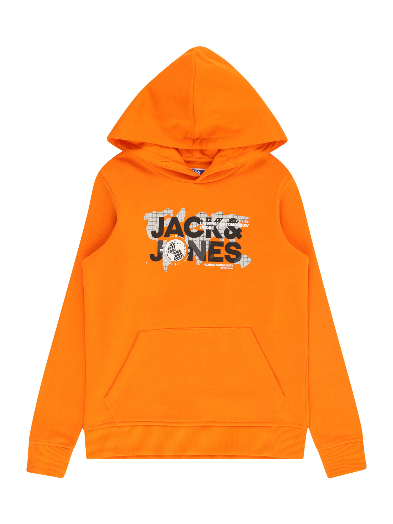 Jack & Jones Junior Μπλούζα φούτερ 'Dust' γκρι / πορτοκαλί / μαύρο / λευκό - Pepit.gr