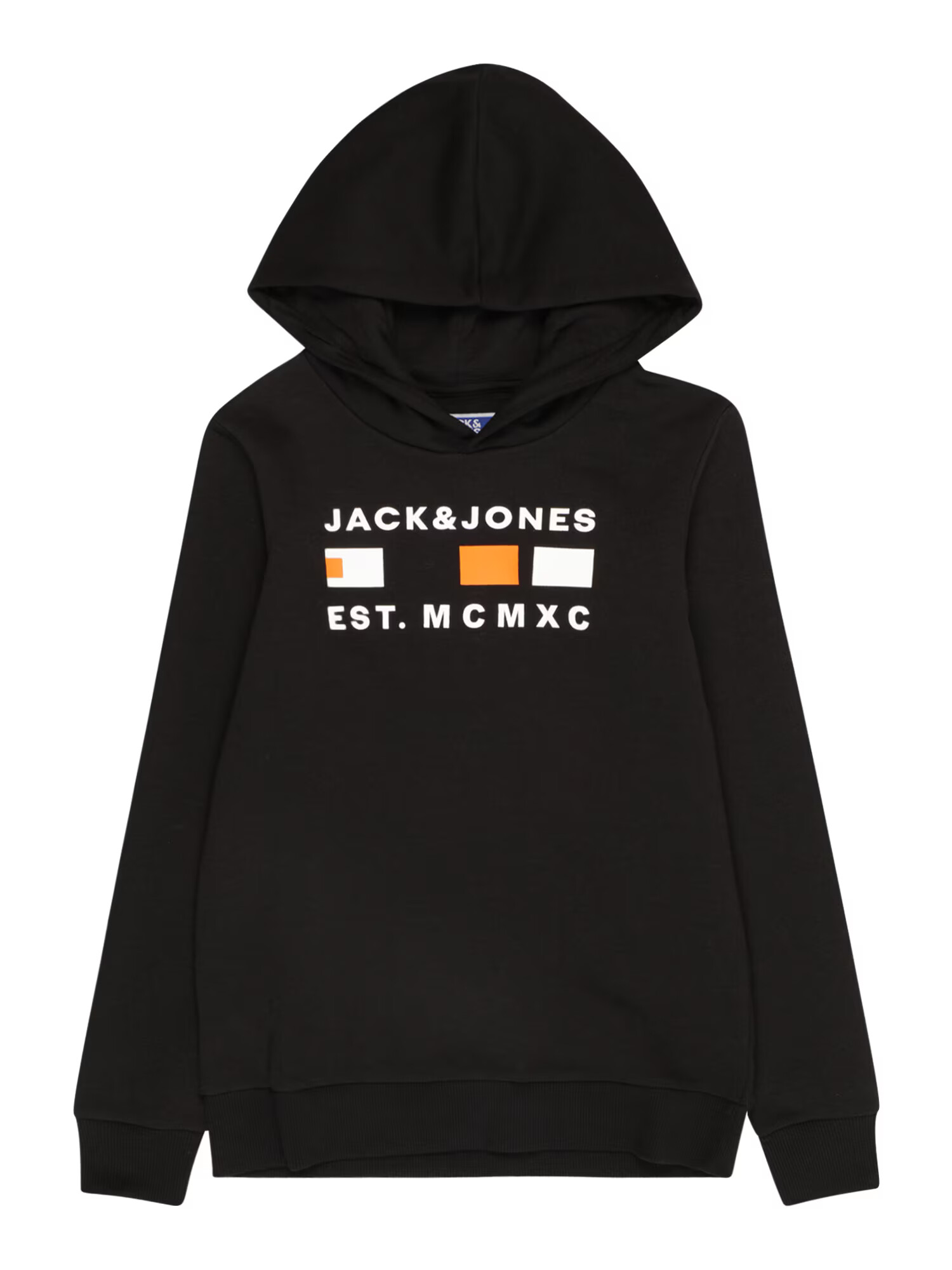 Jack & Jones Junior Μπλούζα φούτερ 'FREDDIE' πορτοκαλί / μαύρο / λευκό - Pepit.gr