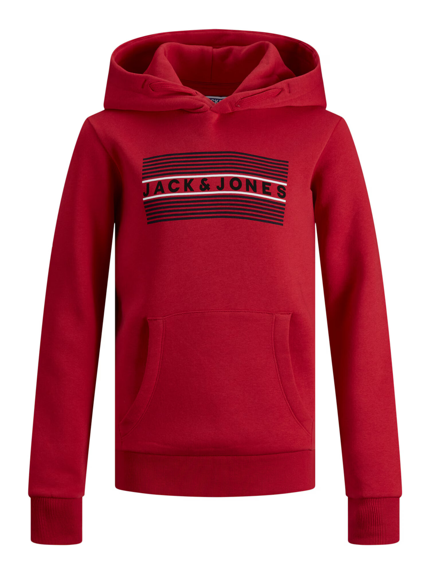 Jack & Jones Junior Μπλούζα φούτερ γρεναδίνη / μαύρο / λευκό - Pepit.gr