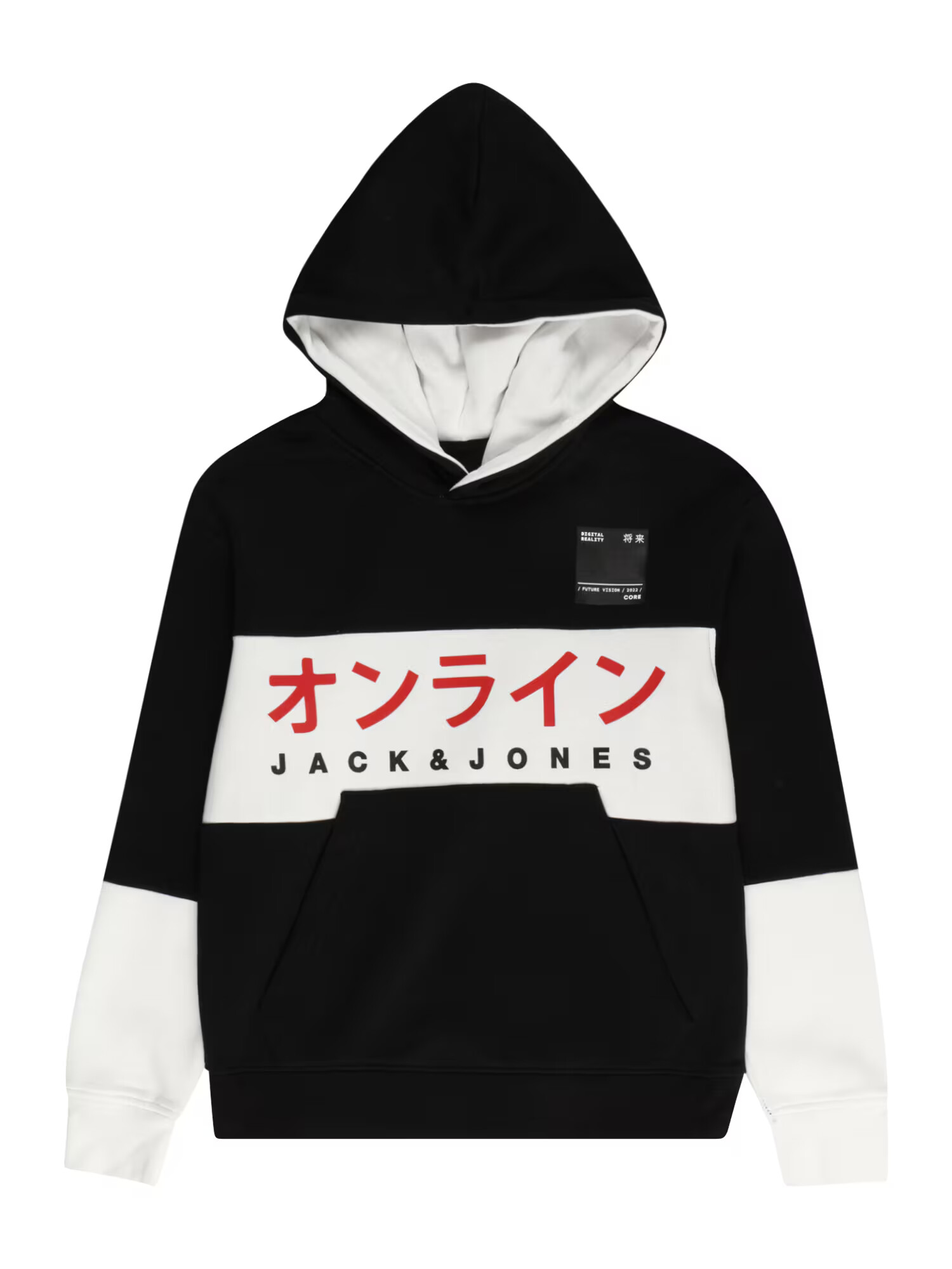 Jack & Jones Junior Μπλούζα φούτερ 'HORIZON' κόκκινο / μαύρο / λευκό - Pepit.gr