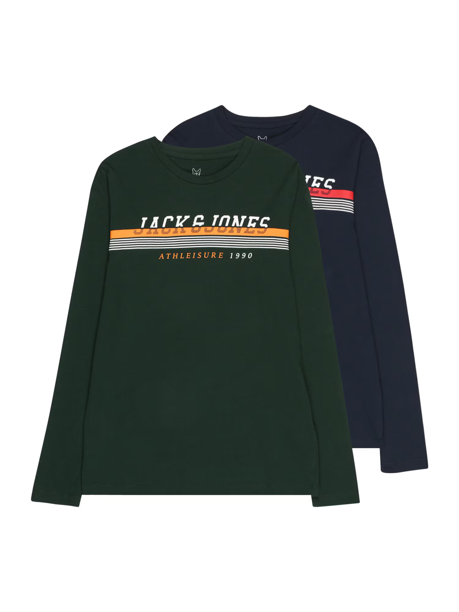 Jack & Jones Junior Μπλούζα φούτερ 'Iron' ναυτικό μπλε / σκούρο πράσινο / πορτοκαλί / λευκό - Pepit.gr