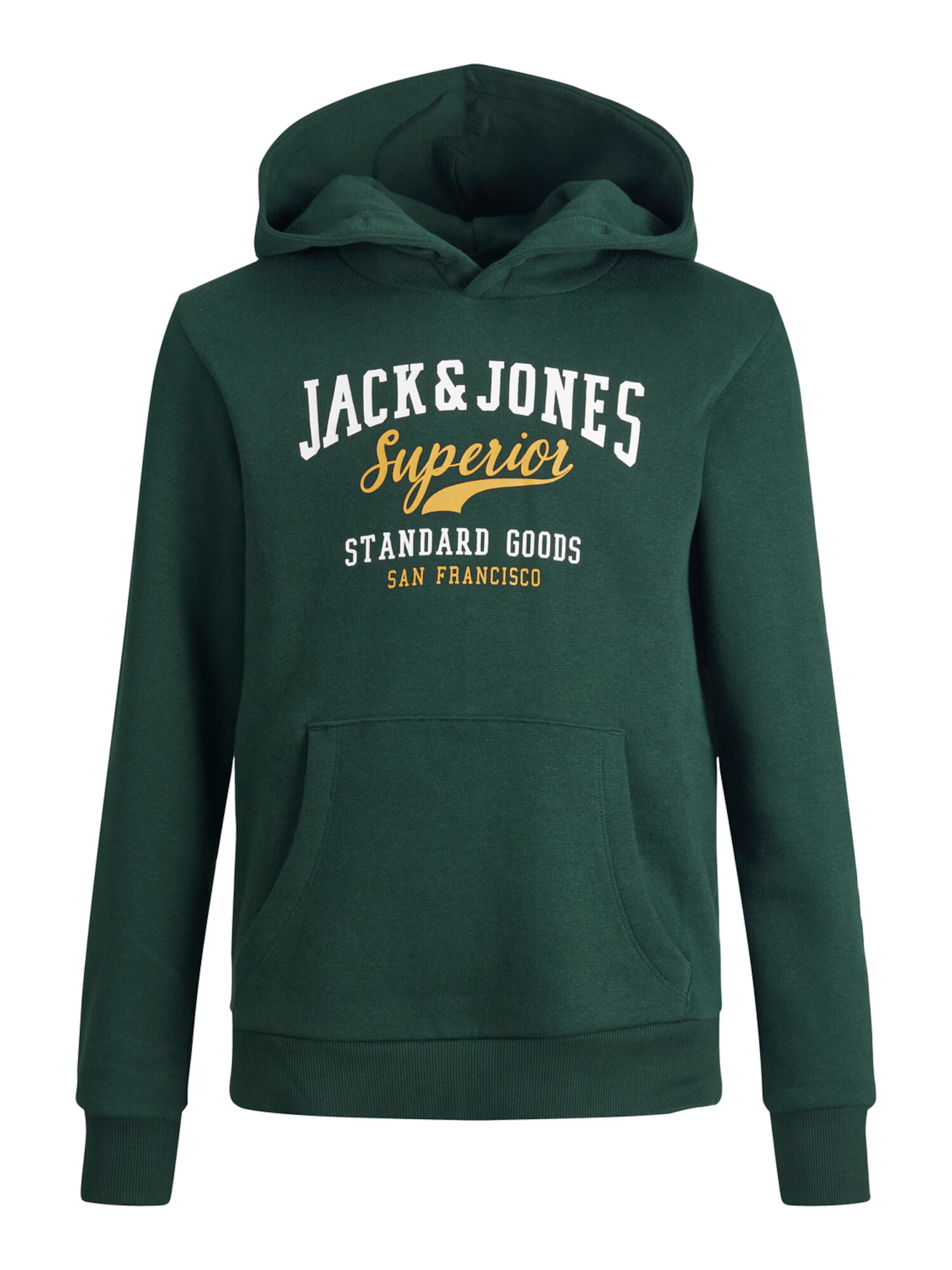 Jack & Jones Junior Μπλούζα φούτερ λάιμ / σμαραγδί / λευκό - Pepit.gr