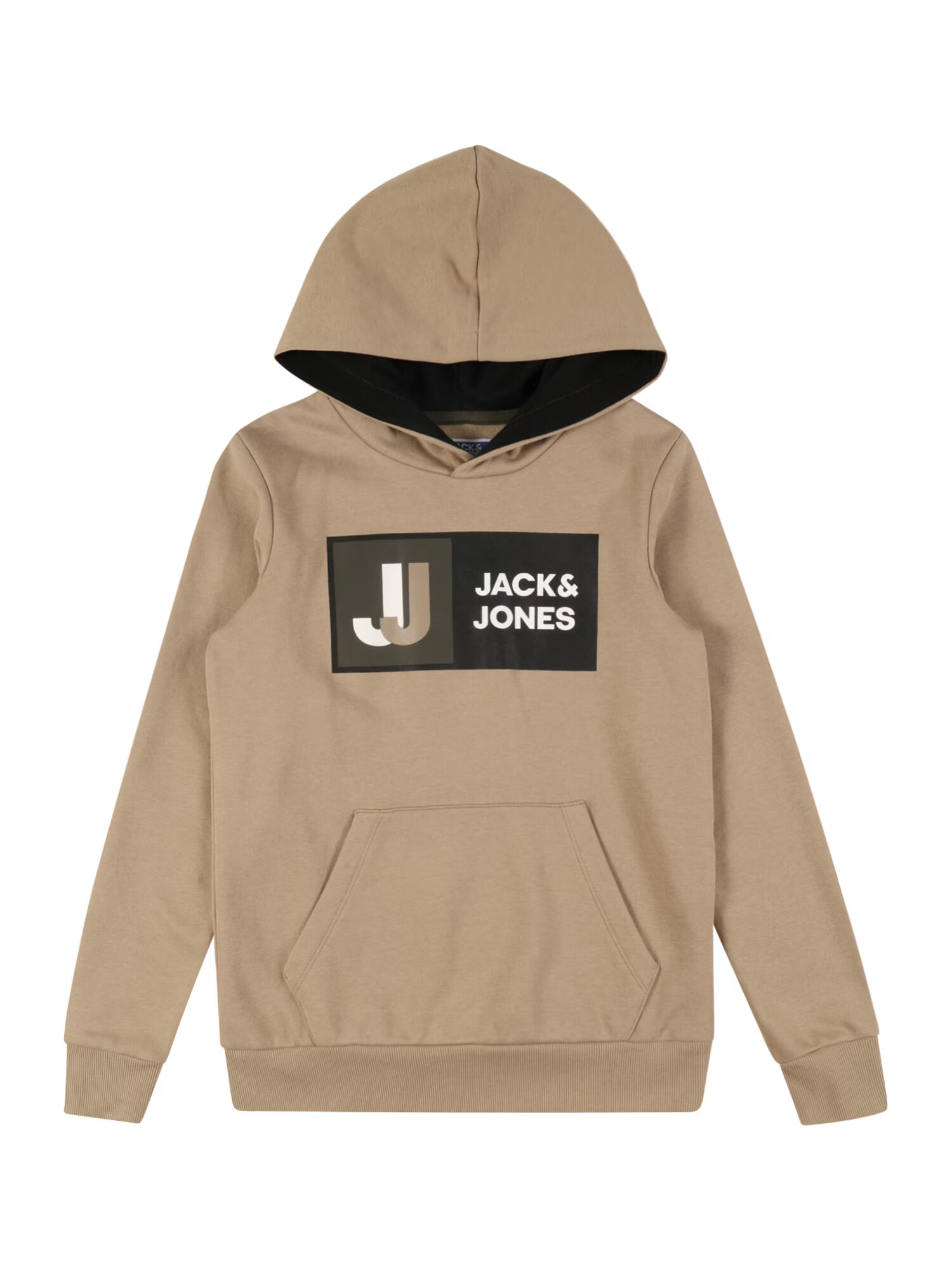 Jack & Jones Junior Μπλούζα φούτερ 'LOGAN' καμηλό / πράσινο / μαύρο / λευκό - Pepit.gr