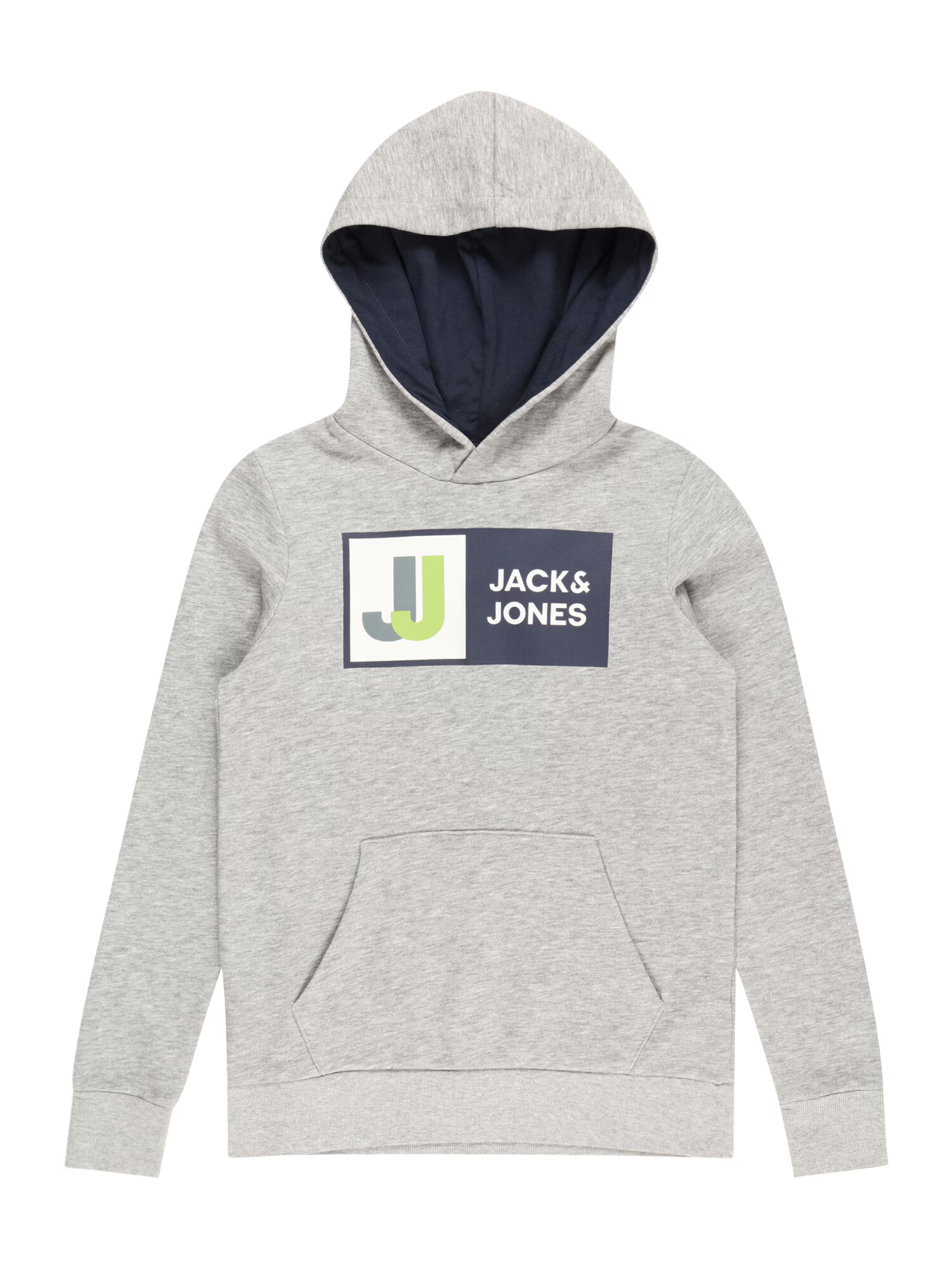 Jack & Jones Junior Μπλούζα φούτερ 'Logan' ναυτικό μπλε / γκρι μελανζέ / μήλο / λευκό - Pepit.gr