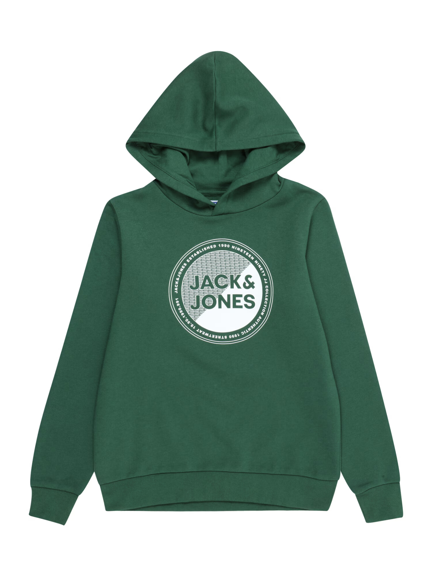 Jack & Jones Junior Μπλούζα φούτερ 'LOYD' σκούρο πράσινο / λευκό - Pepit.gr