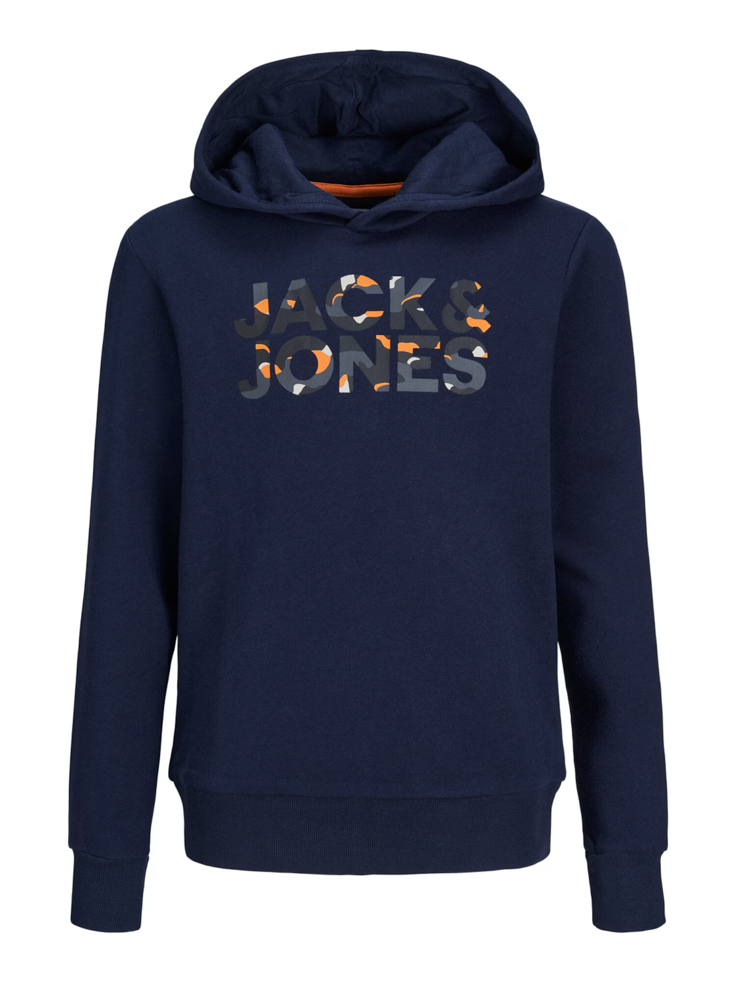 Jack & Jones Junior Μπλούζα φούτερ μπλε νύχτας / γκρι / πορτοκαλί / μαύρο - Pepit.gr