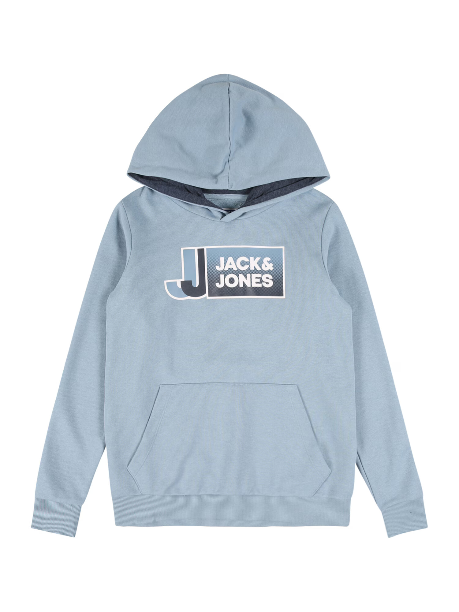 Jack & Jones Junior Μπλούζα φούτερ μπλε φιμέ / μαύρο / λευκό - Pepit.gr