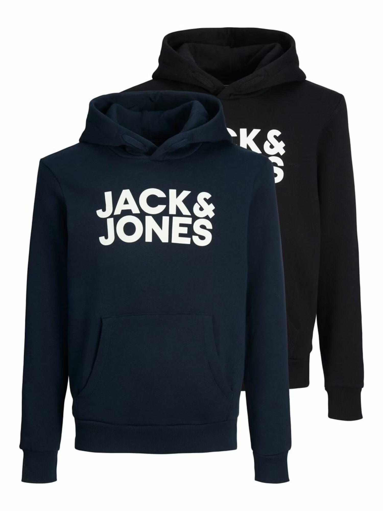 Jack & Jones Junior Μπλούζα φούτερ ναυτικό μπλε / μαύρο / λευκό - Pepit.gr