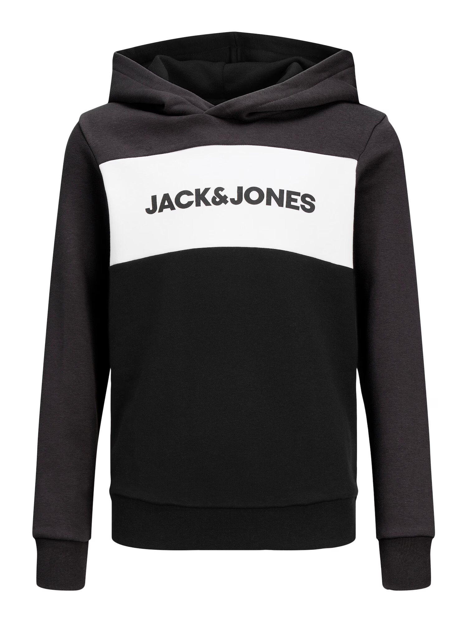 Jack & Jones Junior Μπλούζα φούτερ σκούρο γκρι / μαύρο / λευκό - Pepit.gr