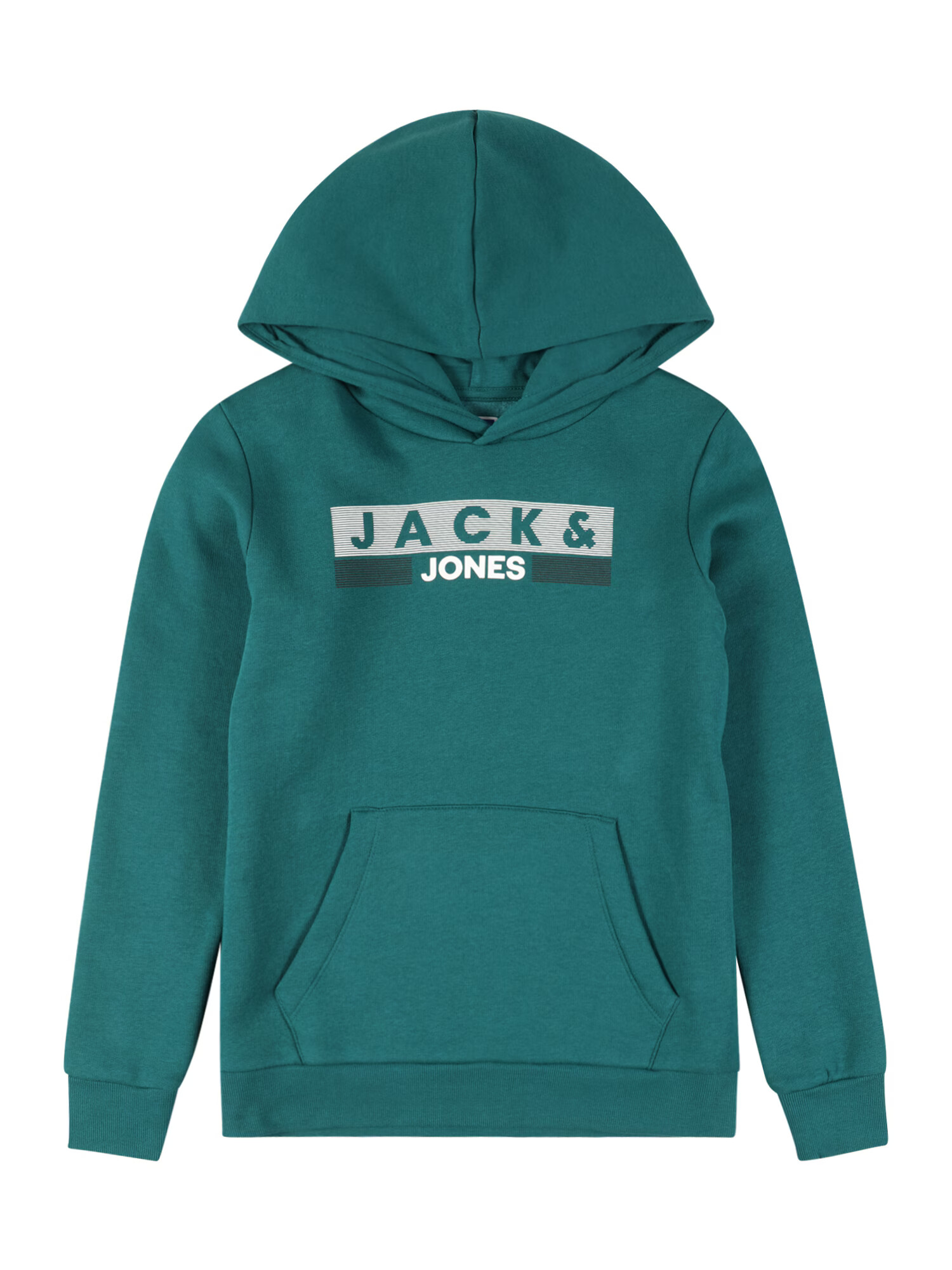 Jack & Jones Junior Μπλούζα φούτερ σμαραγδί / λευκό - Pepit.gr