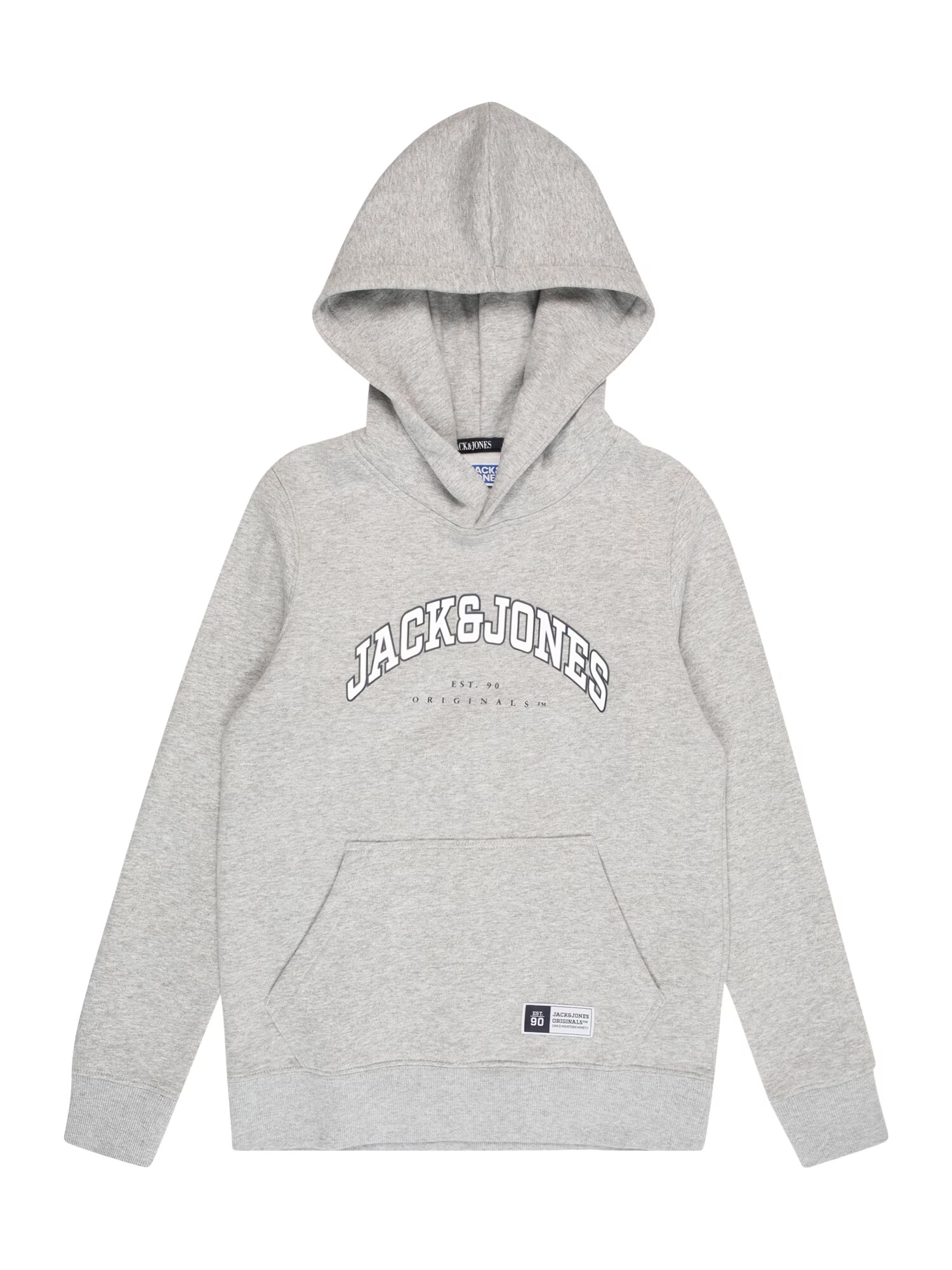 Jack & Jones Junior Μπλούζα φούτερ 'WOODLAND' ανθρακί / γκρι μελανζέ / λευκό - Pepit.gr