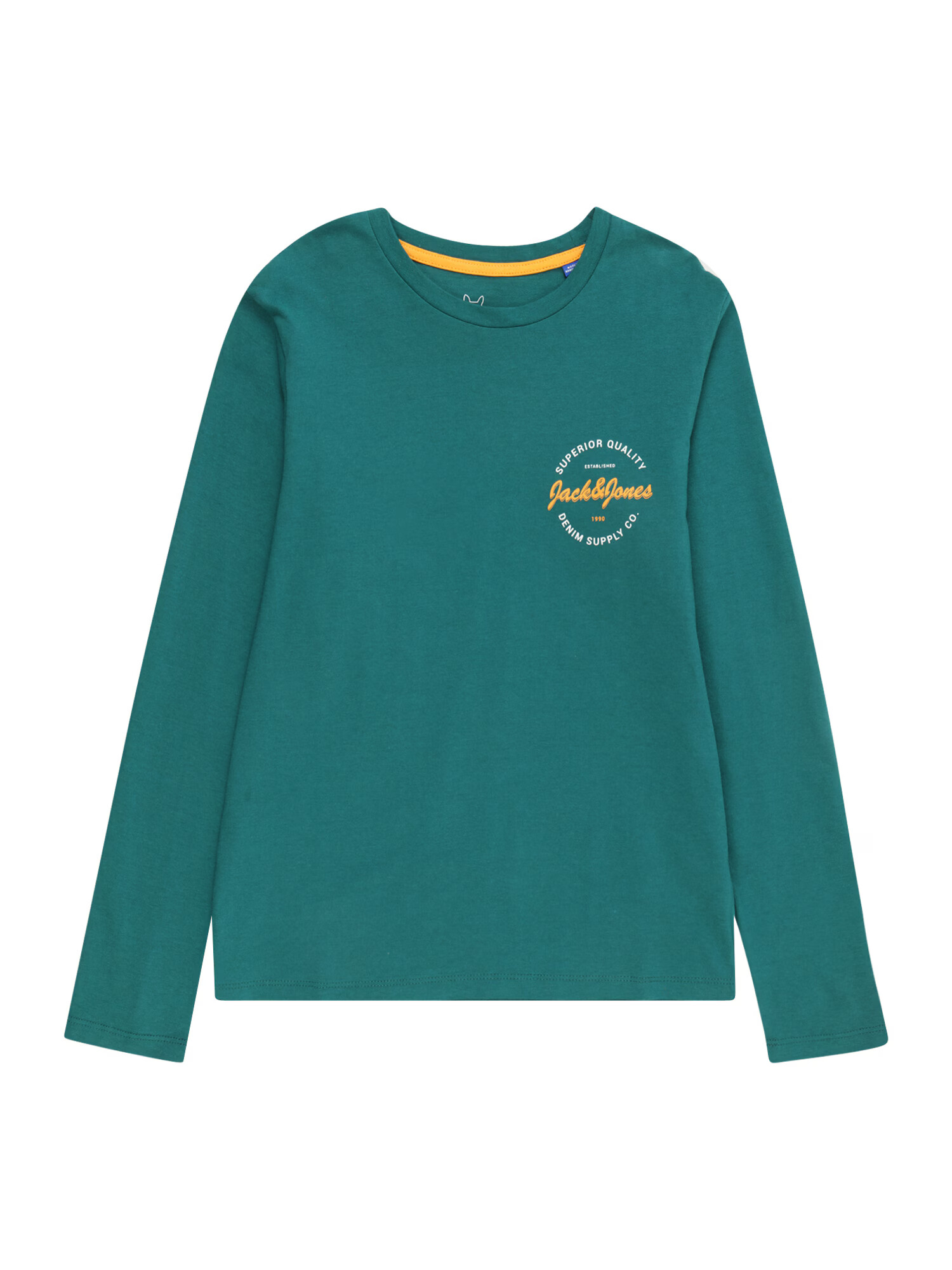 Jack & Jones Junior Μπλουζάκι 'Andy' σκούρο πράσινο / πορτοκαλί / λευκό - Pepit.gr