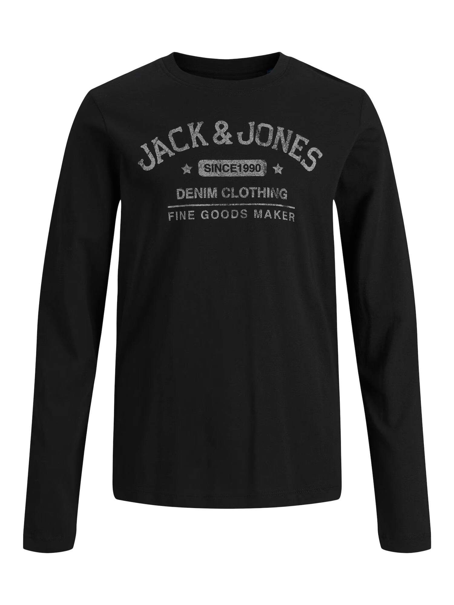 Jack & Jones Junior Μπλουζάκι ανοικτό γκρι / μαύρο - Pepit.gr