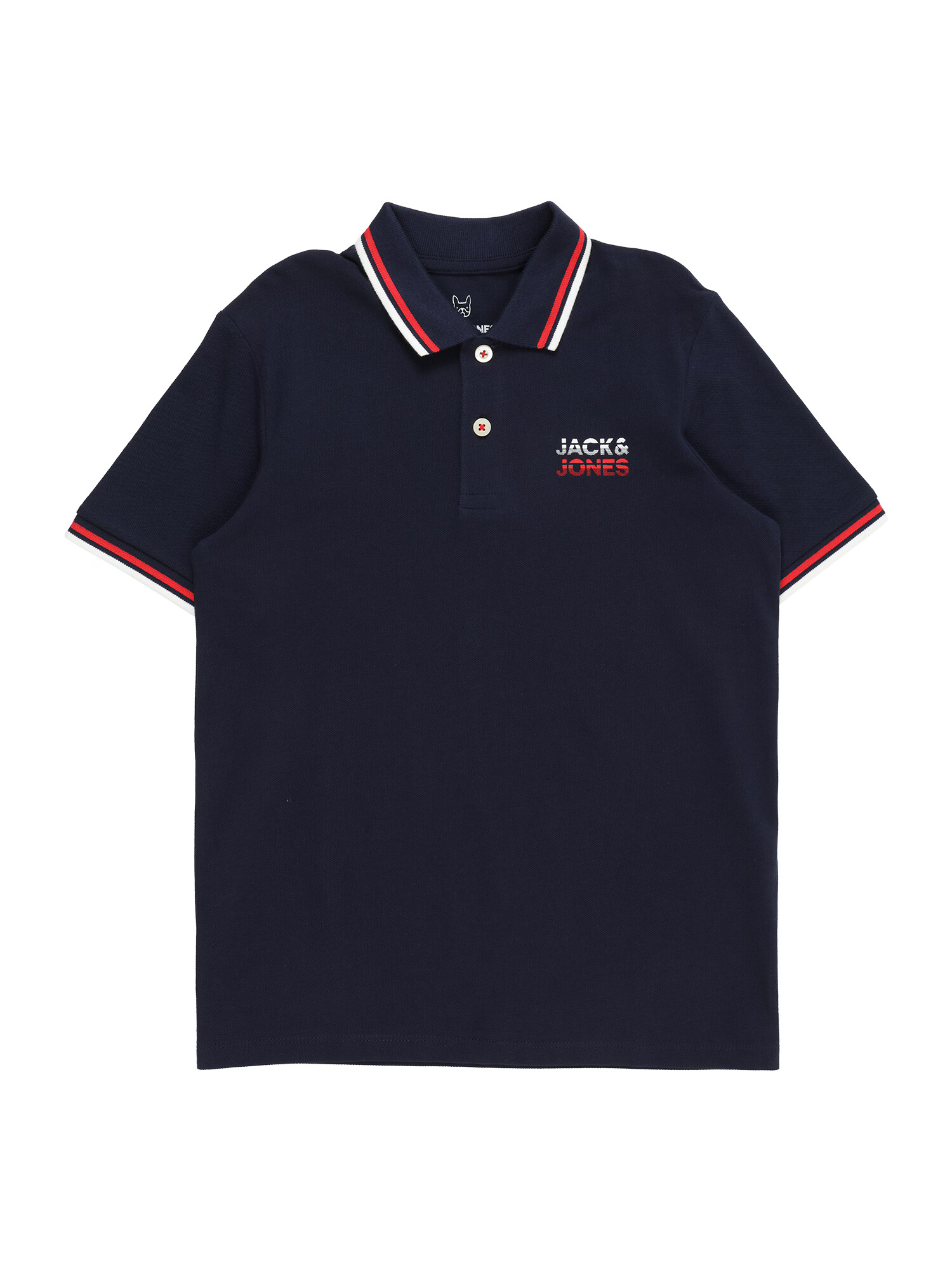 Jack & Jones Junior Μπλουζάκι 'ATLAS' ναυτικό μπλε / γρεναδίνη / λευκό - Pepit.gr