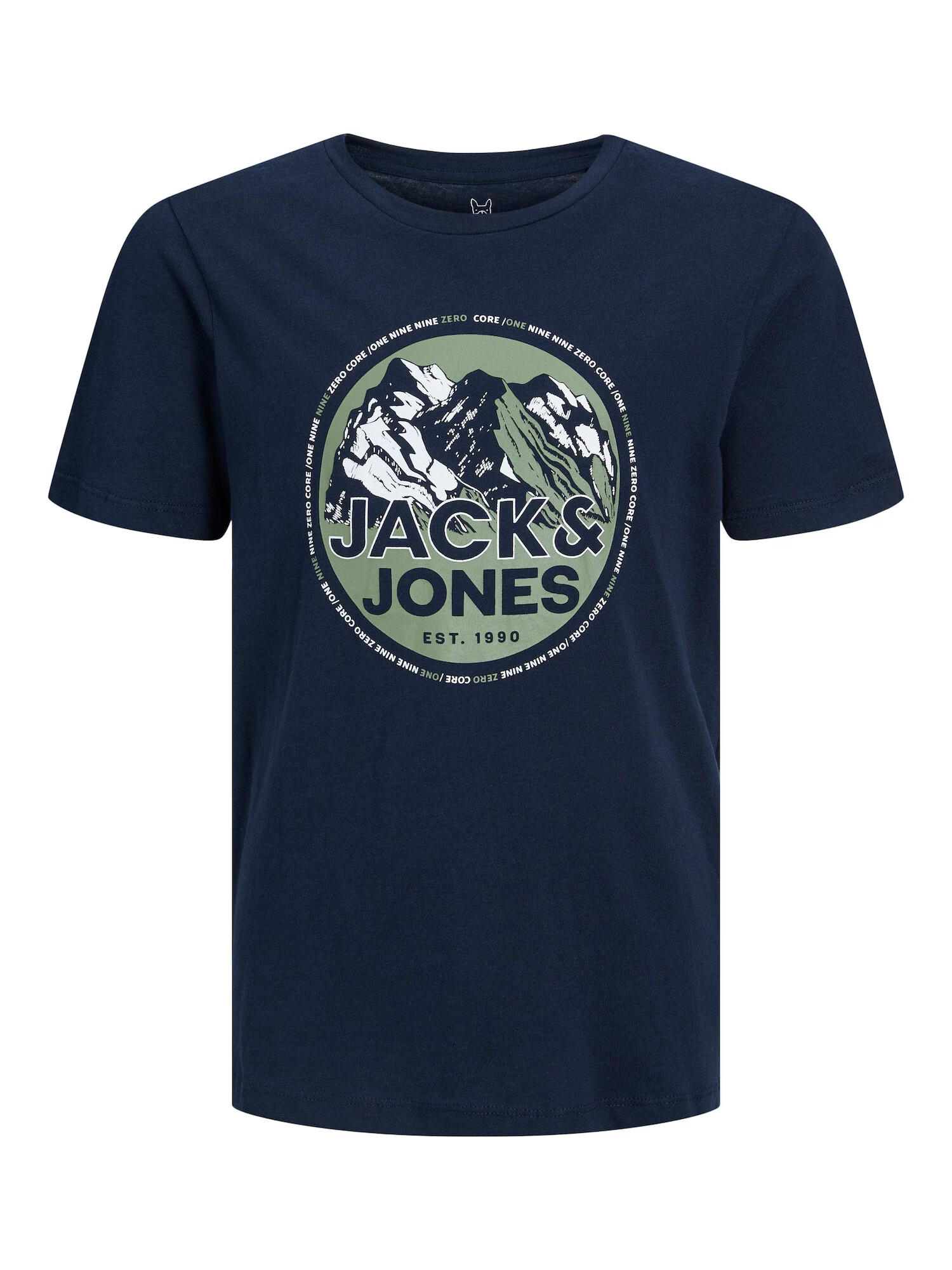 Jack & Jones Junior Μπλουζάκι 'Booster' ναυτικό μπλε / πράσινο παστέλ / λευκό - Pepit.gr