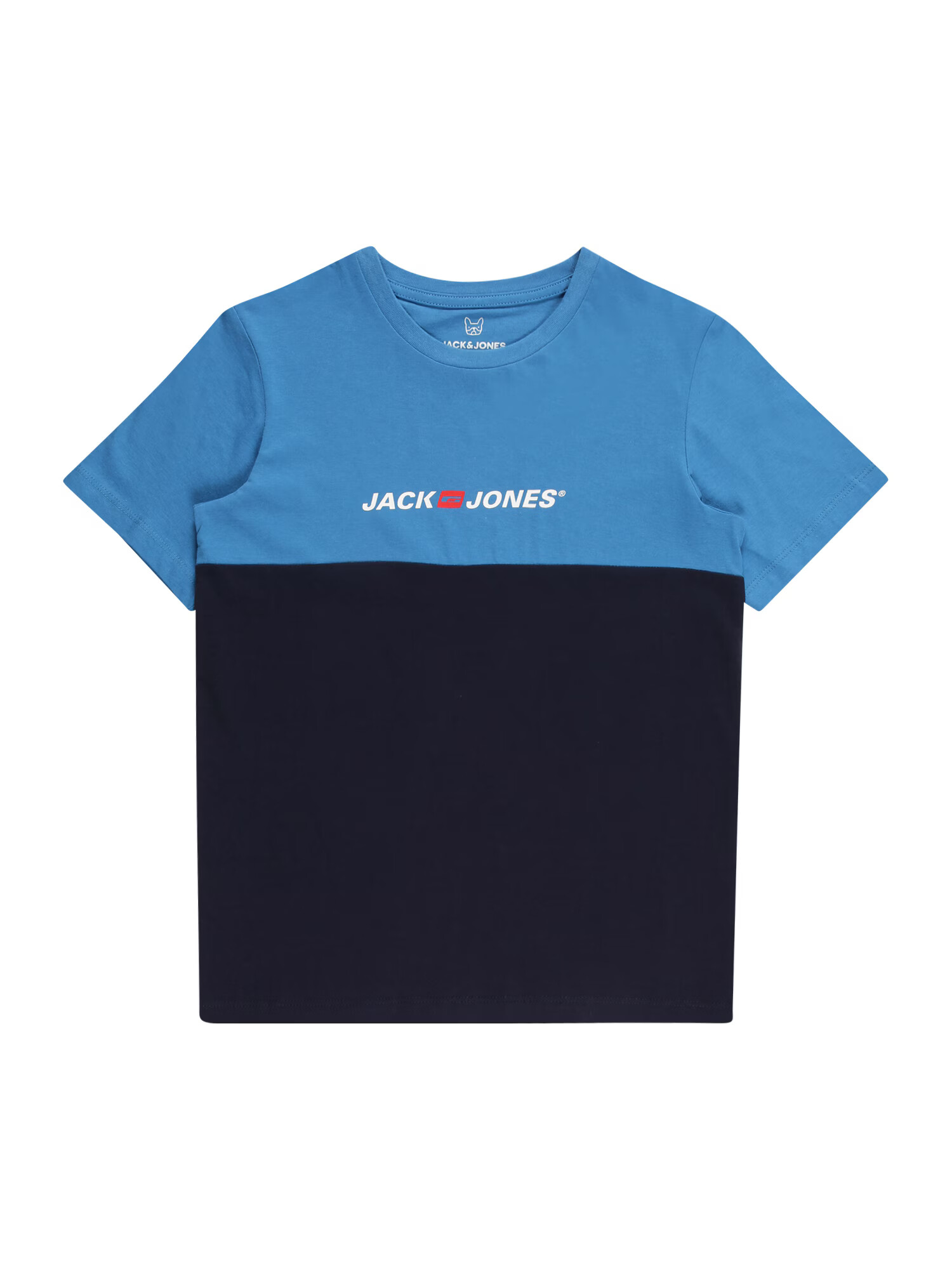 Jack & Jones Junior Μπλουζάκι 'CORP' ναυτικό μπλε / μπλε ουρανού / λευκό - Pepit.gr